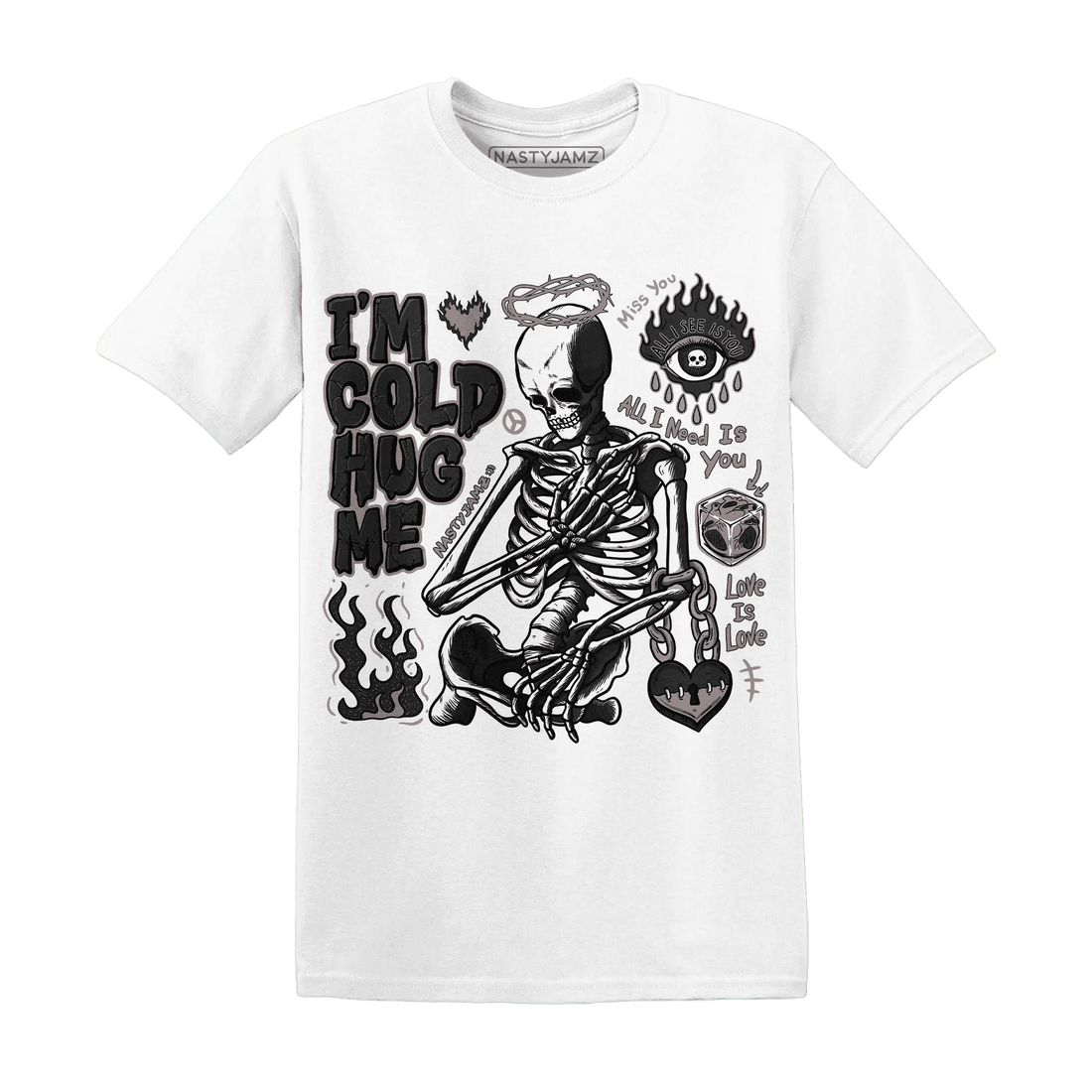 Black-Violet-Ore-3s-NastyJamz-T-Shirt-Match-Im-Cold-Hug-Me