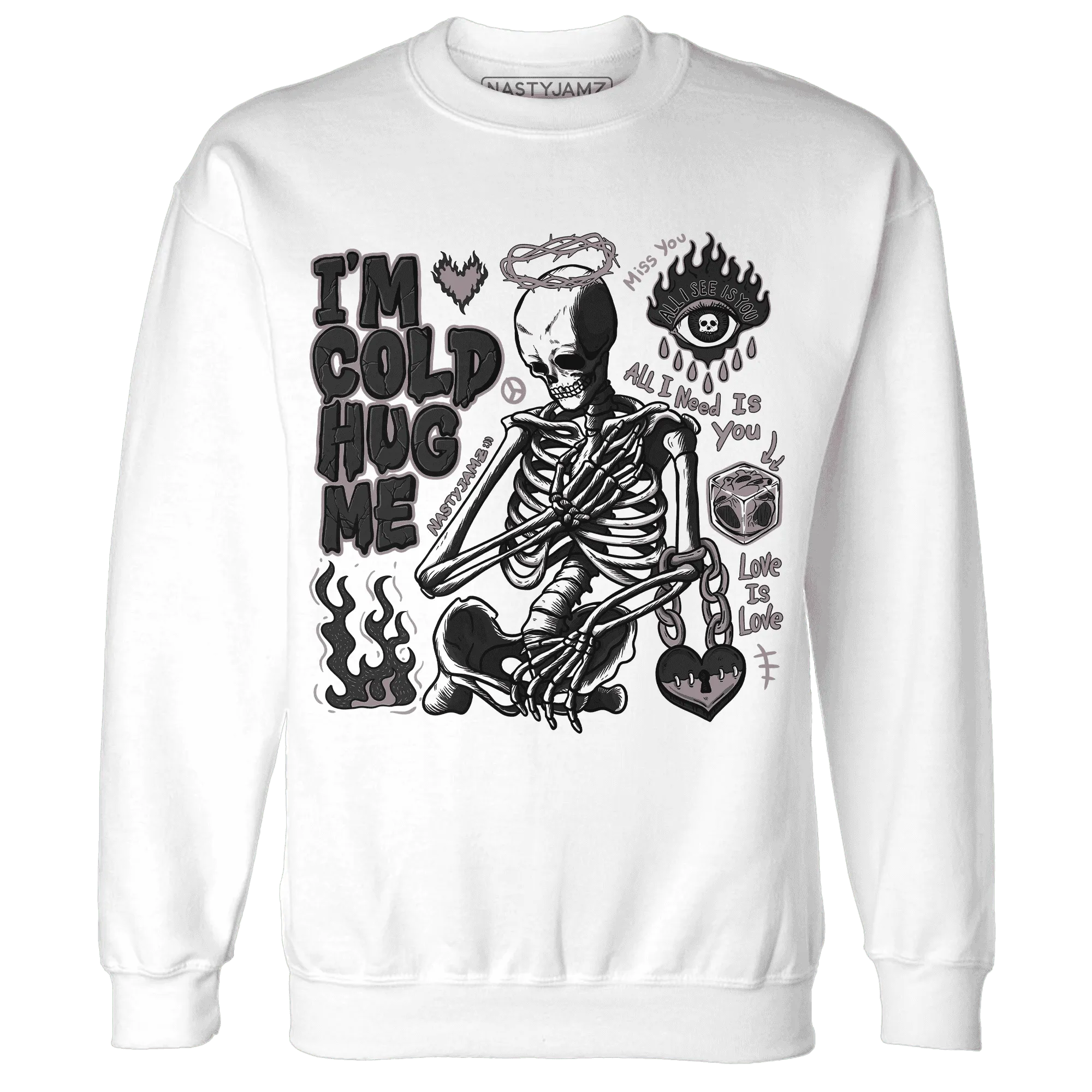 Black-Violet-Ore-3s-NastyJamz-Sweatshirt-Match-Im-Cold-Hug-Me