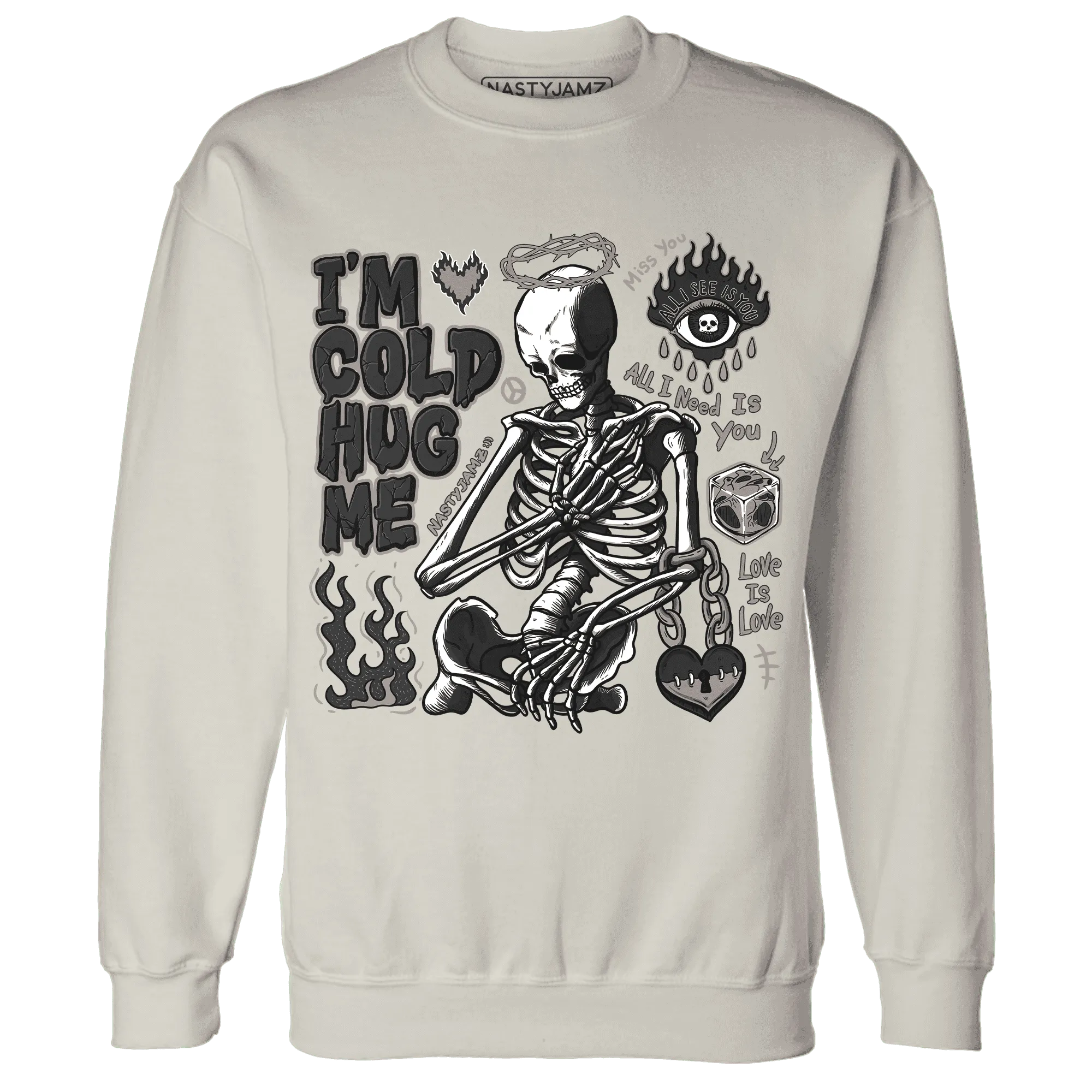 Black-Violet-Ore-3s-NastyJamz-Sweatshirt-Match-Im-Cold-Hug-Me