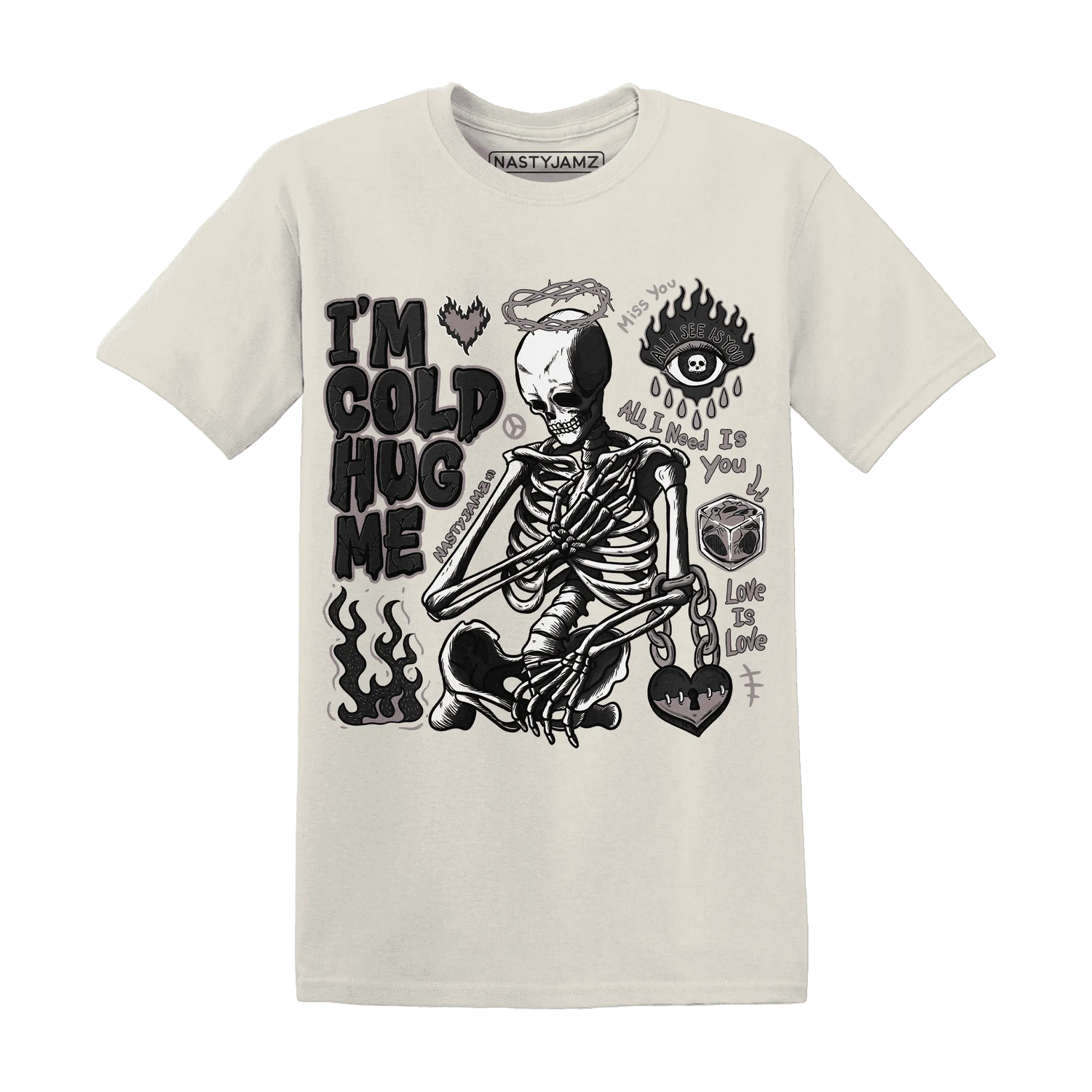 Black-Violet-Ore-3s-NastyJamz-T-Shirt-Match-Im-Cold-Hug-Me