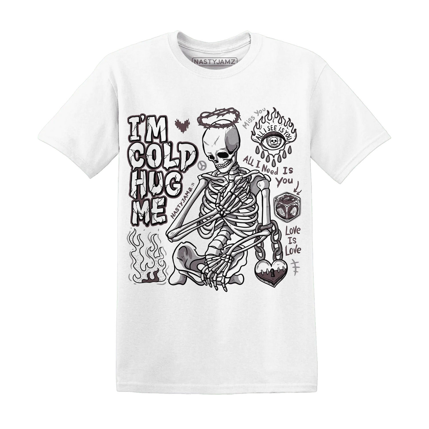 Burgundy-Crush-3s-NastyJamz-T-Shirt-Match-Im-Cold-Hug-Me