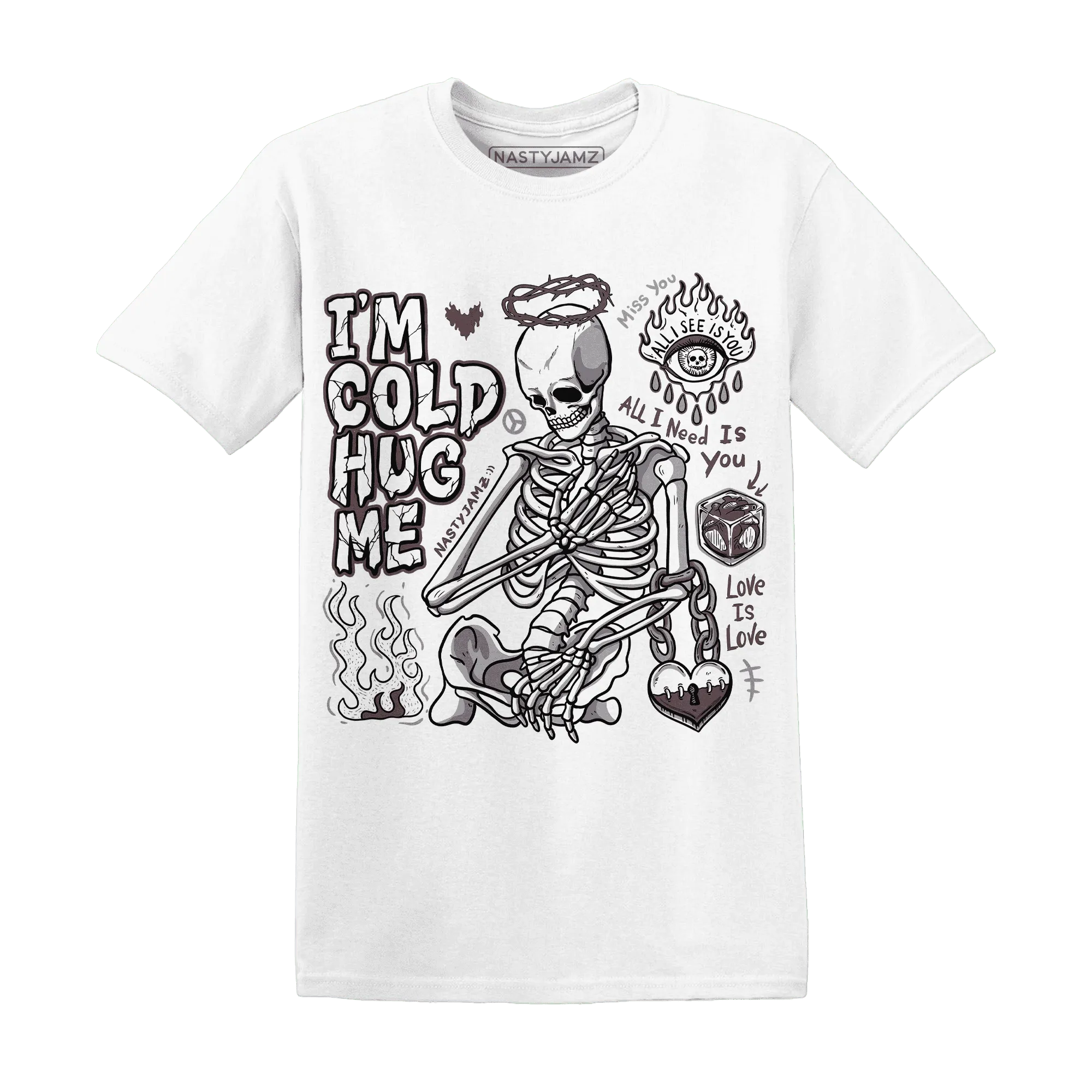 Burgundy-Crush-3s-NastyJamz-T-Shirt-Match-Im-Cold-Hug-Me