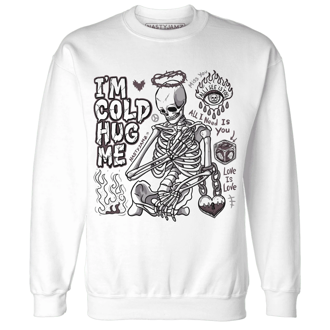 Burgundy-Crush-3s-NastyJamz-Sweatshirt-Match-Im-Cold-Hug-Me
