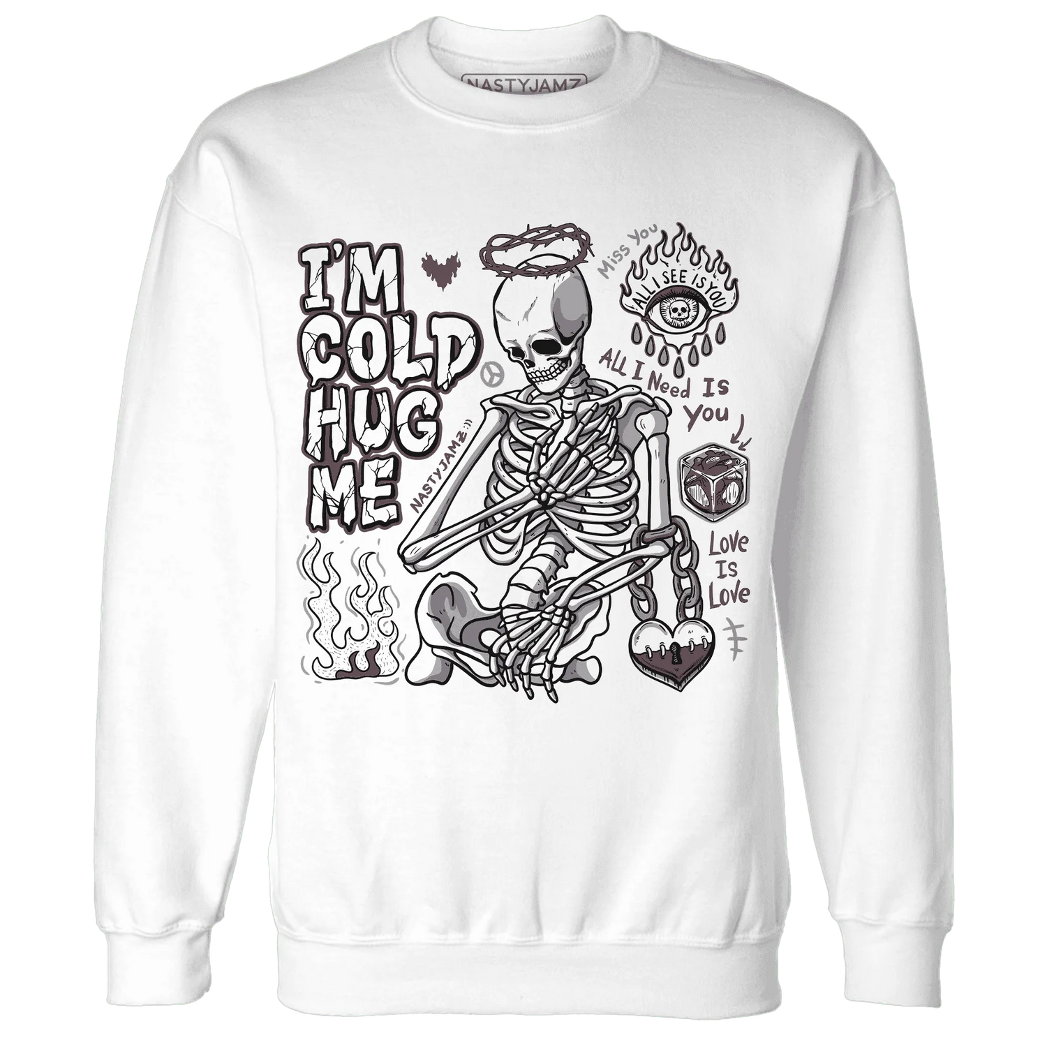 Burgundy-Crush-3s-NastyJamz-Sweatshirt-Match-Im-Cold-Hug-Me