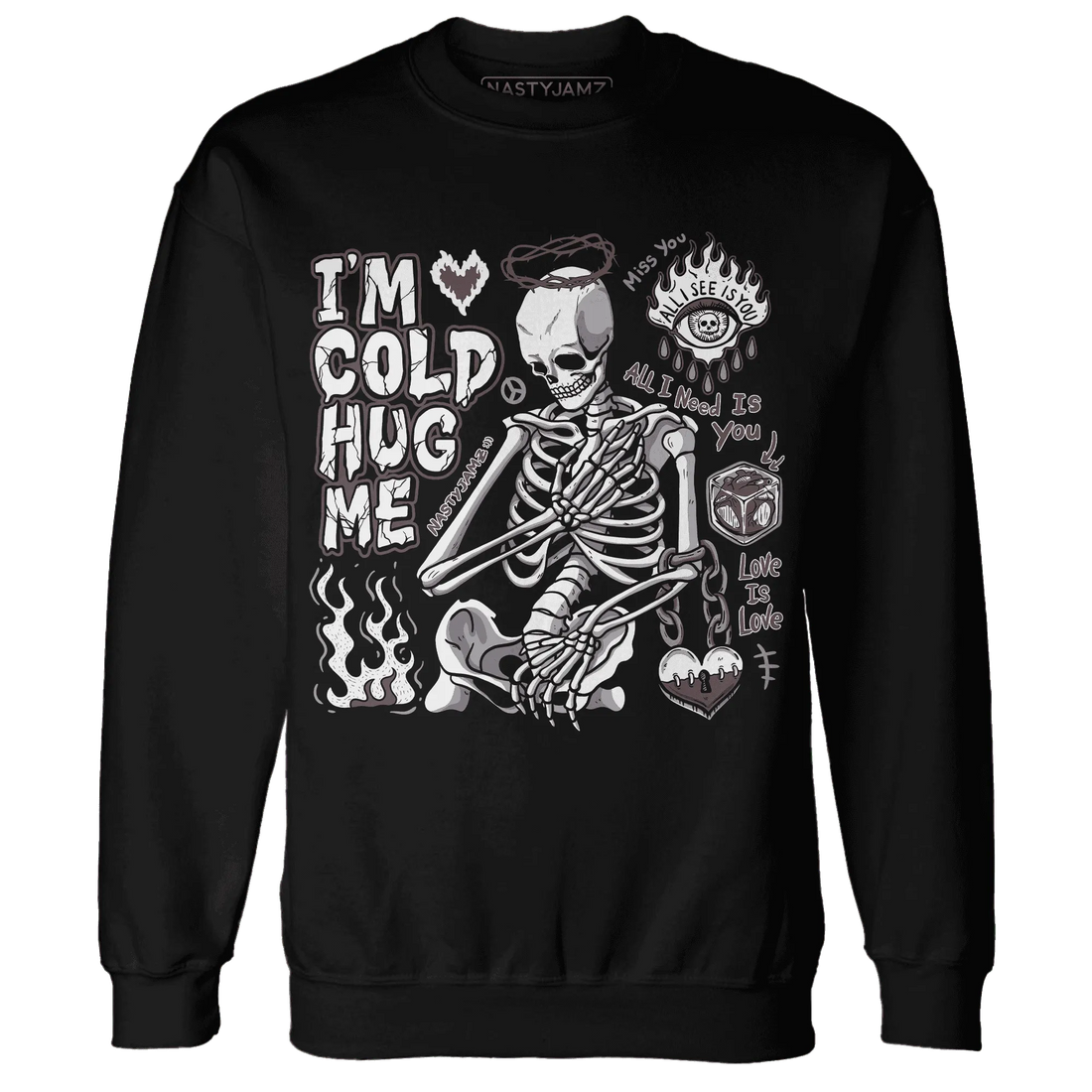 Burgundy-Crush-3s-NastyJamz-Sweatshirt-Match-Im-Cold-Hug-Me