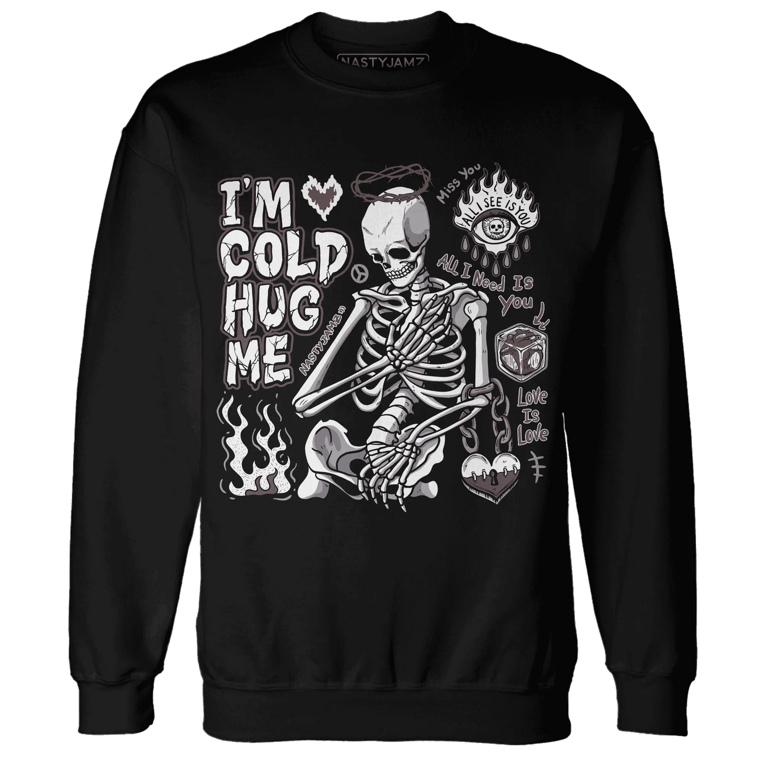 Burgundy-Crush-3s-NastyJamz-Sweatshirt-Match-Im-Cold-Hug-Me