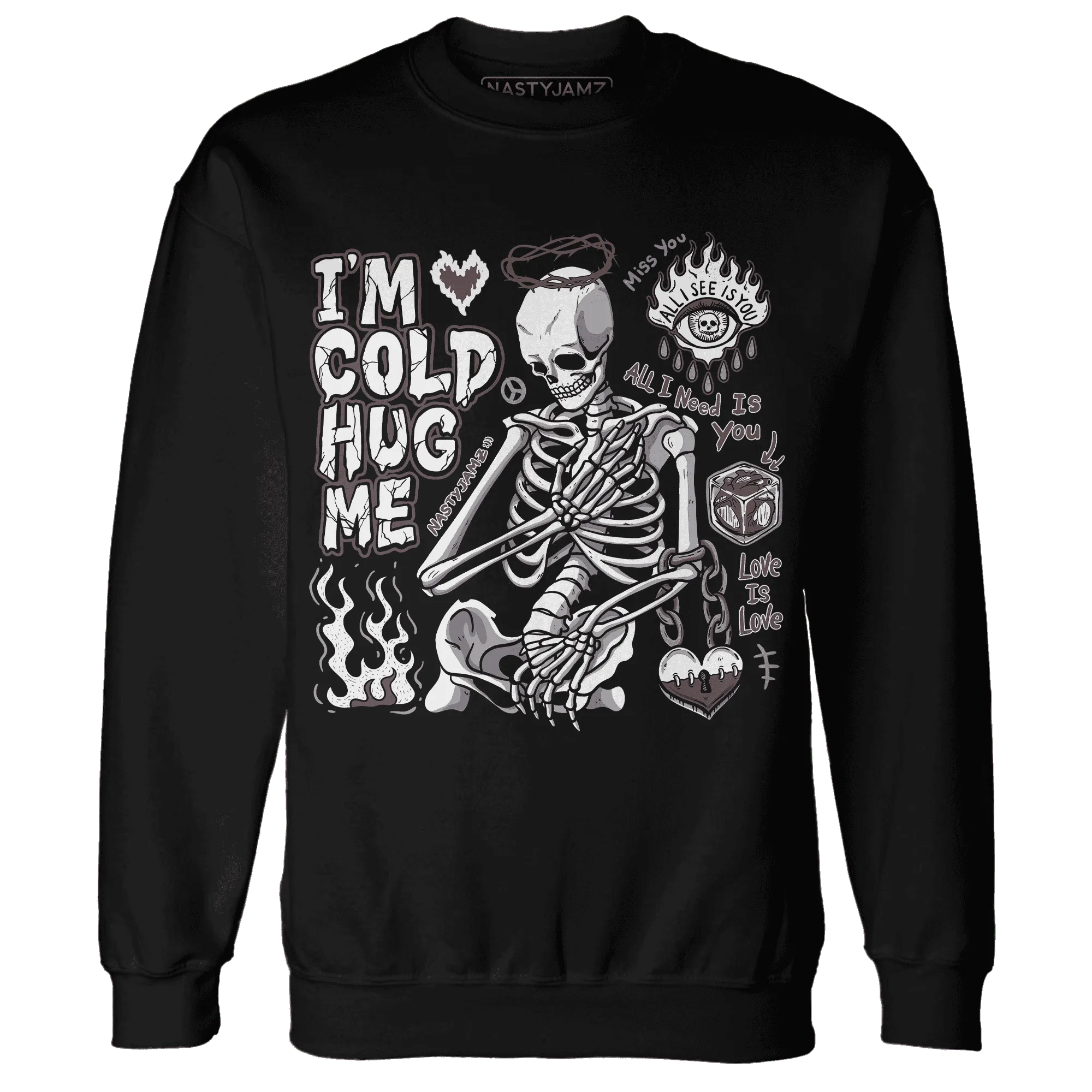 Burgundy-Crush-3s-NastyJamz-Sweatshirt-Match-Im-Cold-Hug-Me