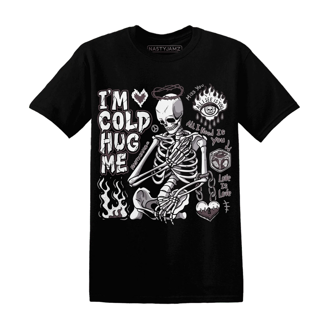 Burgundy-Crush-3s-NastyJamz-T-Shirt-Match-Im-Cold-Hug-Me