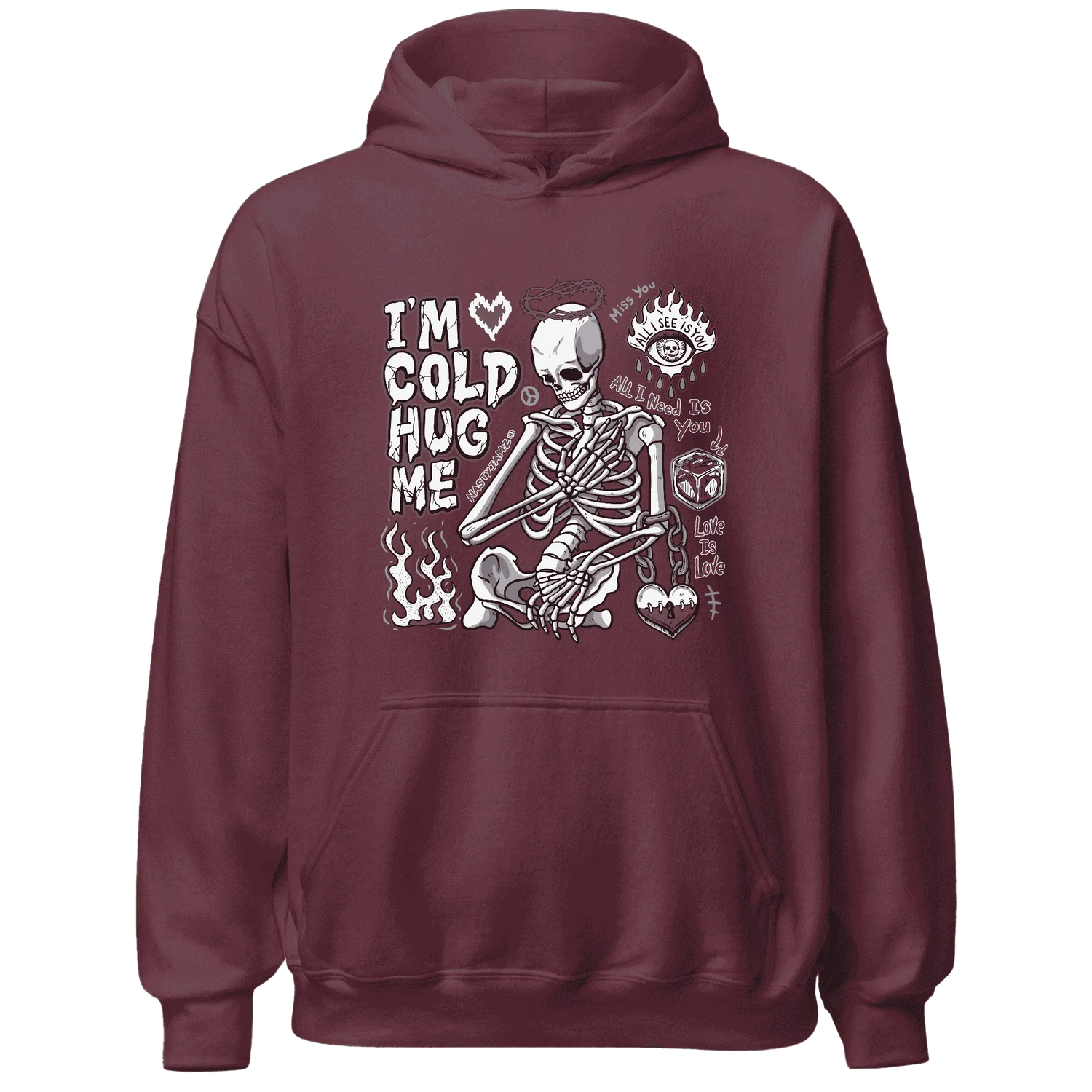 Burgundy-Crush-3s-NastyJamz-Hoodie-Match-Im-Cold-Hug-Me