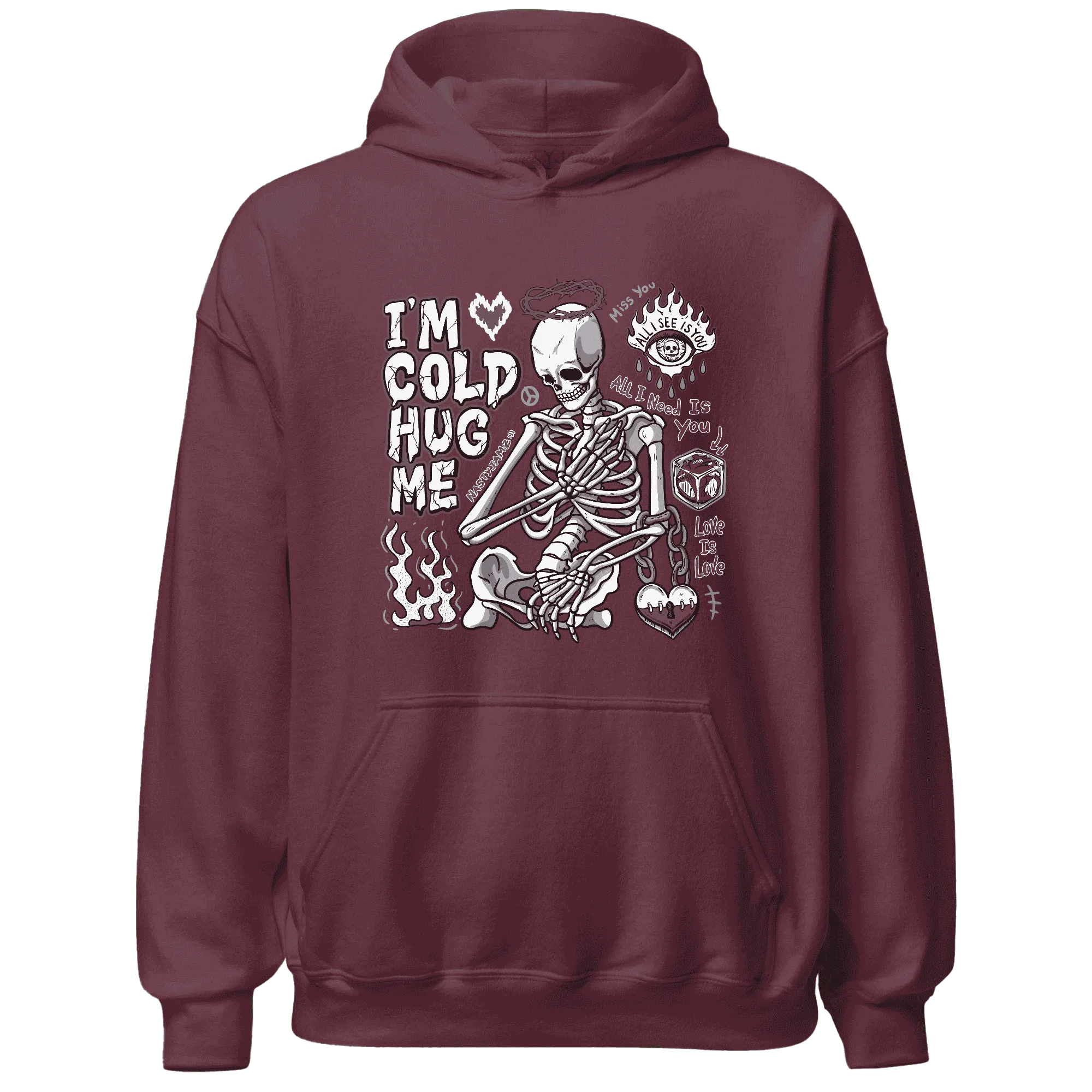 Burgundy-Crush-3s-NastyJamz-Hoodie-Match-Im-Cold-Hug-Me