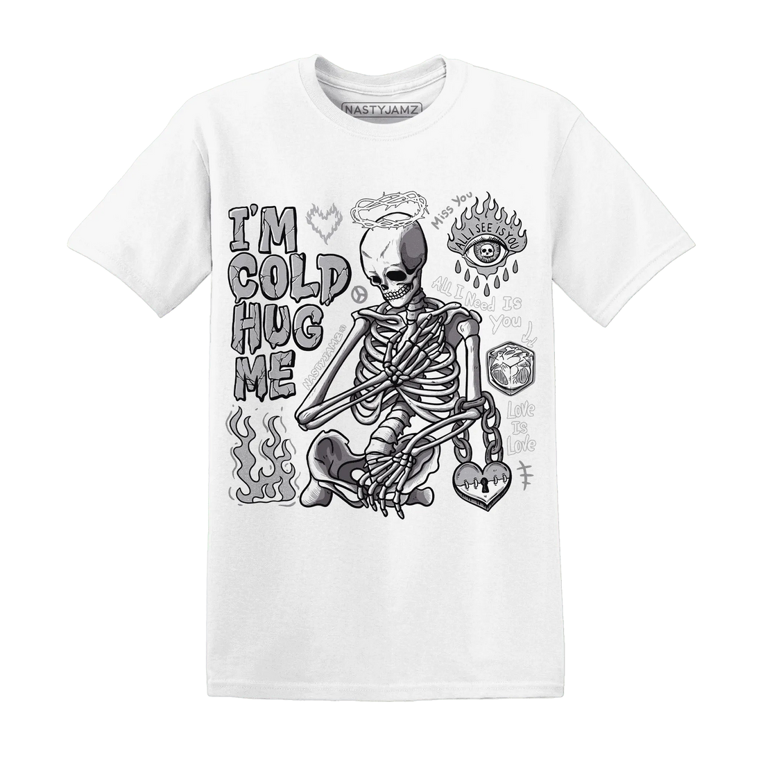 Cement-Grey-3s-NastyJamz-T-Shirt-Match-Im-Cold-Hug-Me