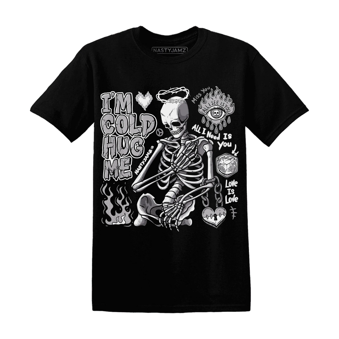 Cement-Grey-3s-NastyJamz-T-Shirt-Match-Im-Cold-Hug-Me