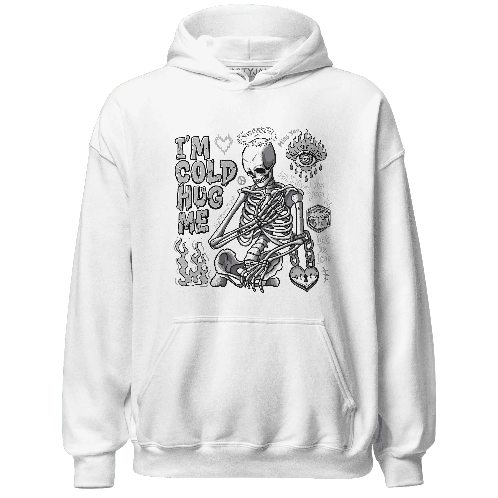 Cement-Grey-3s-NastyJamz-Hoodie-Match-Im-Cold-Hug-Me