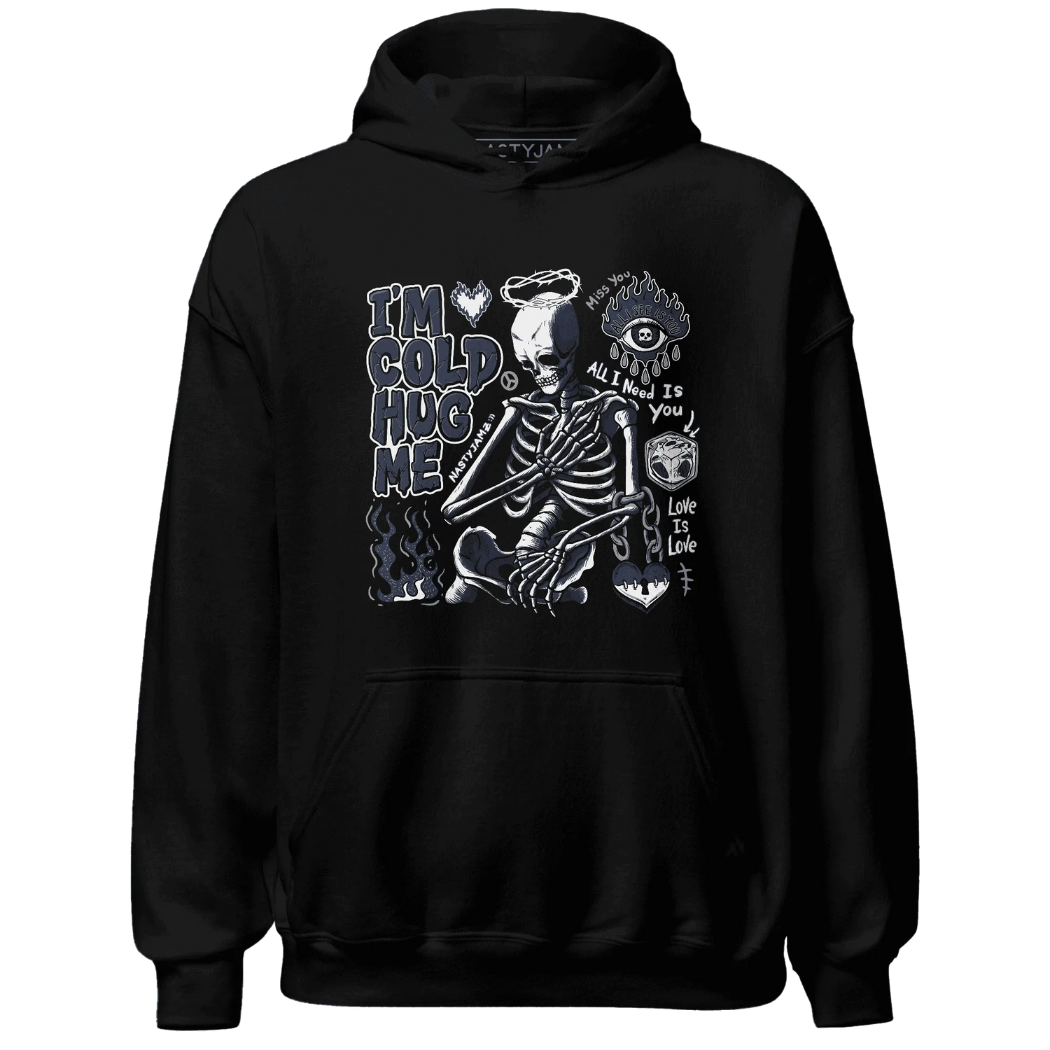 White-Navy-6s-NastyJamz-Hoodie-Match-Im-Cold-Hug-Me