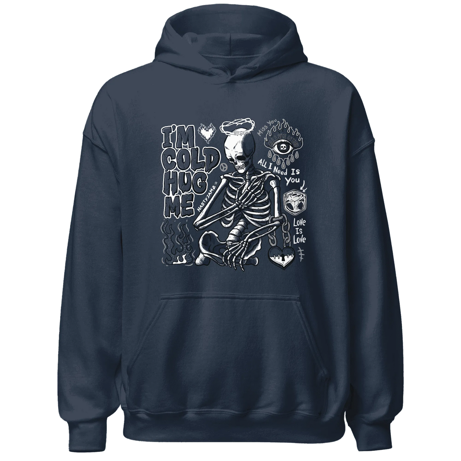 White-Navy-6s-NastyJamz-Hoodie-Match-Im-Cold-Hug-Me