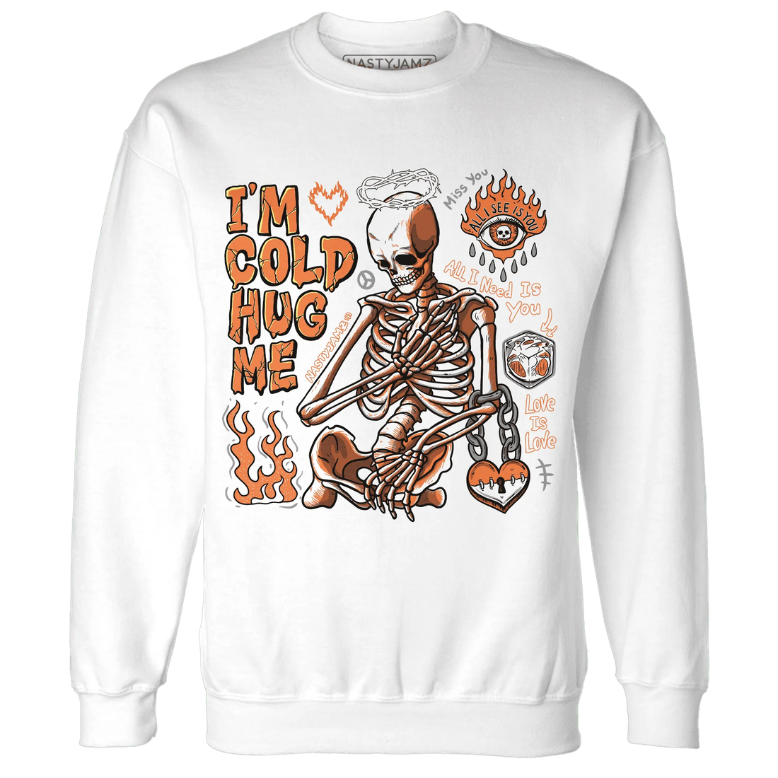 AM-TW-White-Orange-Sweatshirt-Match-Im-Cold-Hug-Me