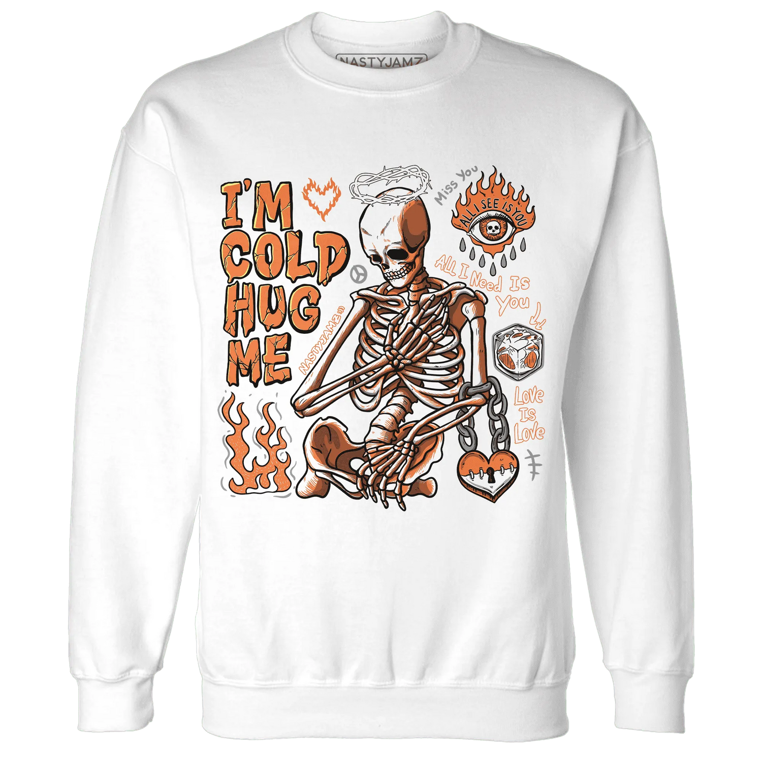 AM-TW-White-Orange-Sweatshirt-Match-Im-Cold-Hug-Me