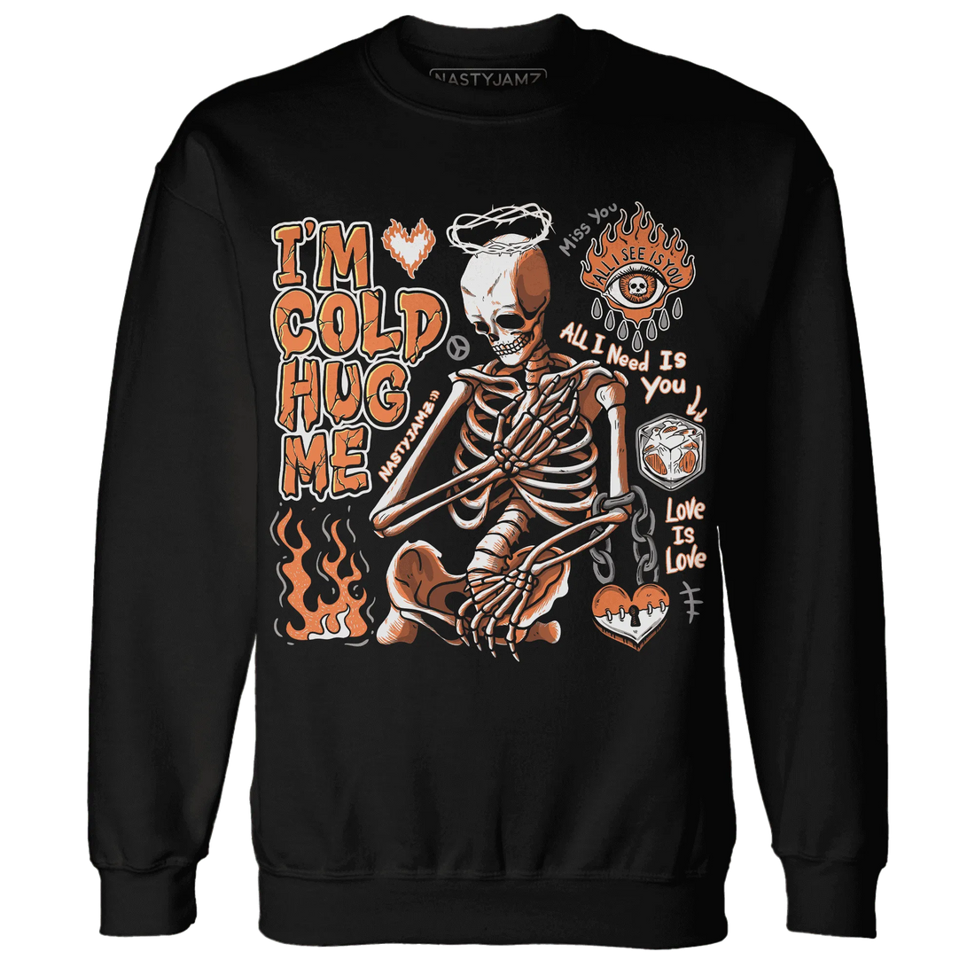 AM-TW-White-Orange-NastyJamz-Sweatshirt-Match-Im-Cold-Hug-Me