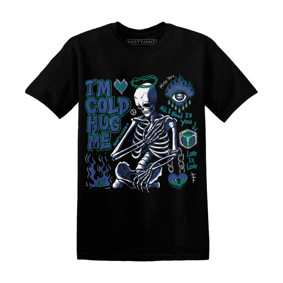 Dunk-Hyper-Royal-Malachite-T-Shirt-Match-Im-Cold-Hug-Me