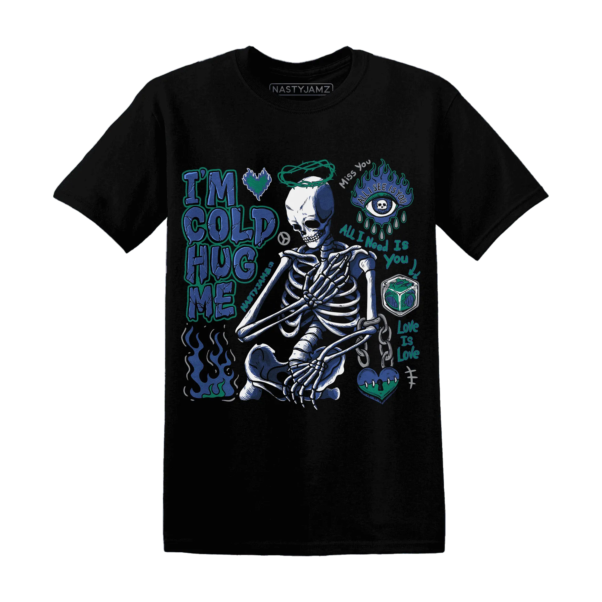 Dunk-Hyper-Royal-Malachite-T-Shirt-Match-Im-Cold-Hug-Me