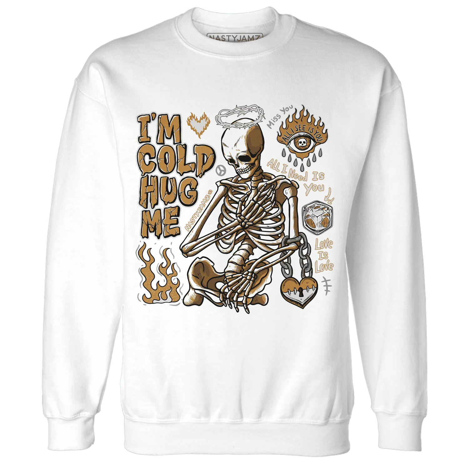 Dunk-Low-Retro-Wheat-Orange-Sweatshirt-Match-Im-Cold-Hug-Me