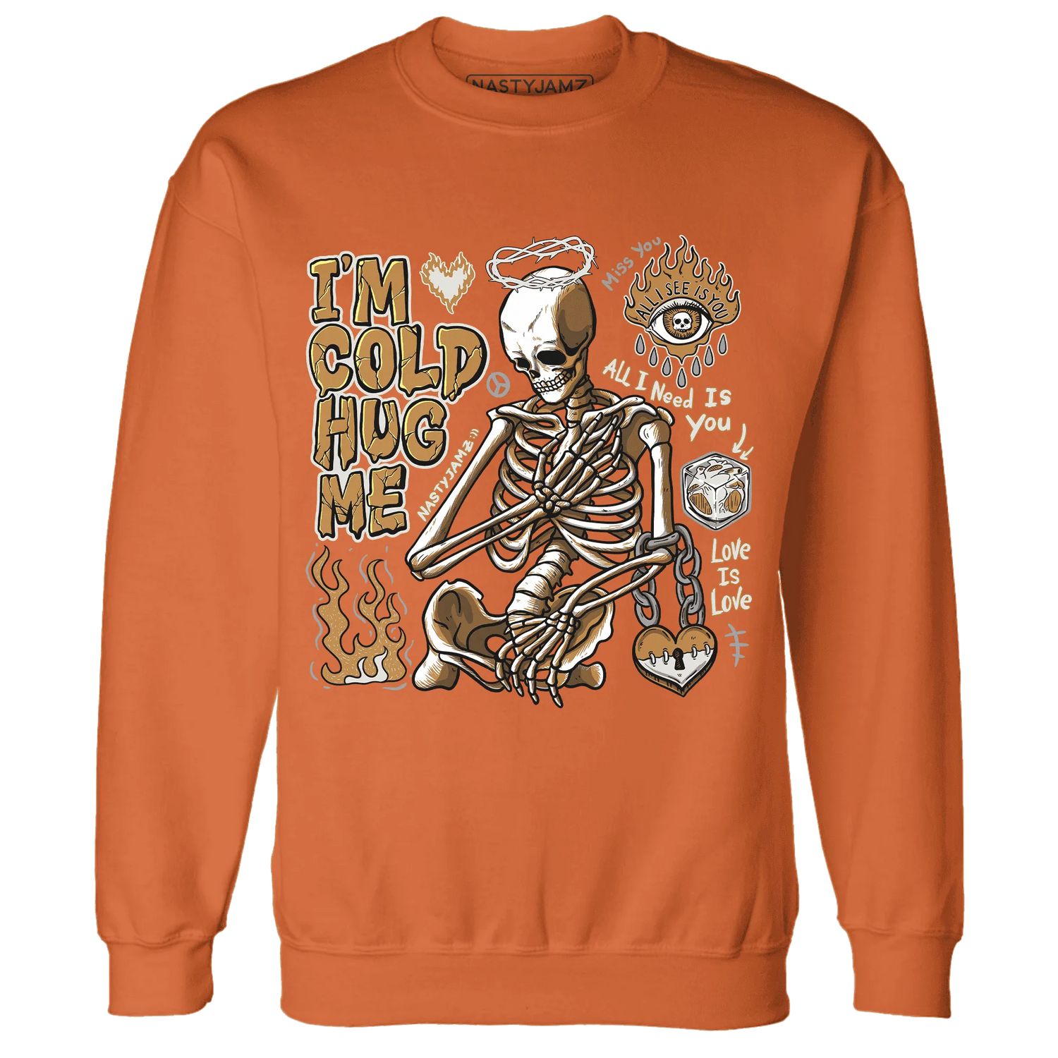 Dunk-Low-Retro-Wheat-Orange-Sweatshirt-Match-Im-Cold-Hug-Me