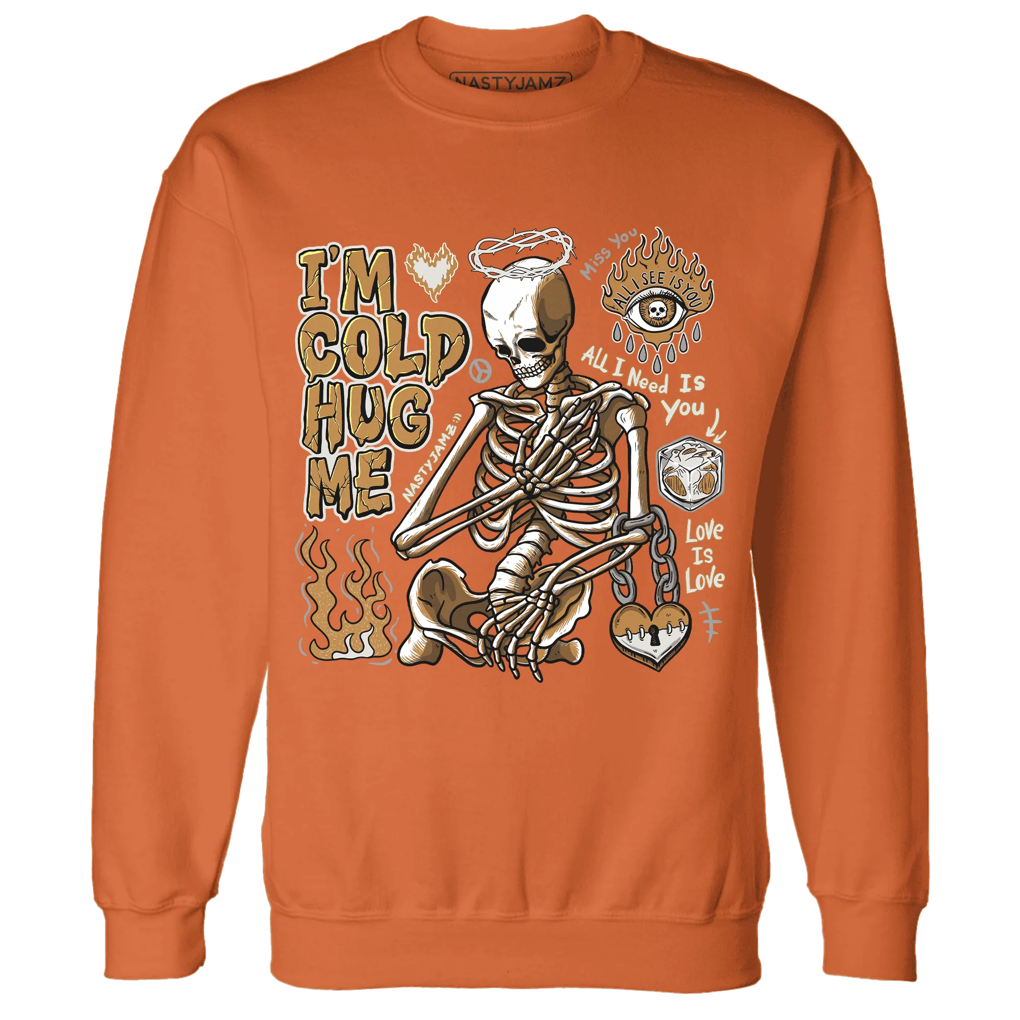 Dunk-Low-Retro-Wheat-Orange-Sweatshirt-Match-Im-Cold-Hug-Me