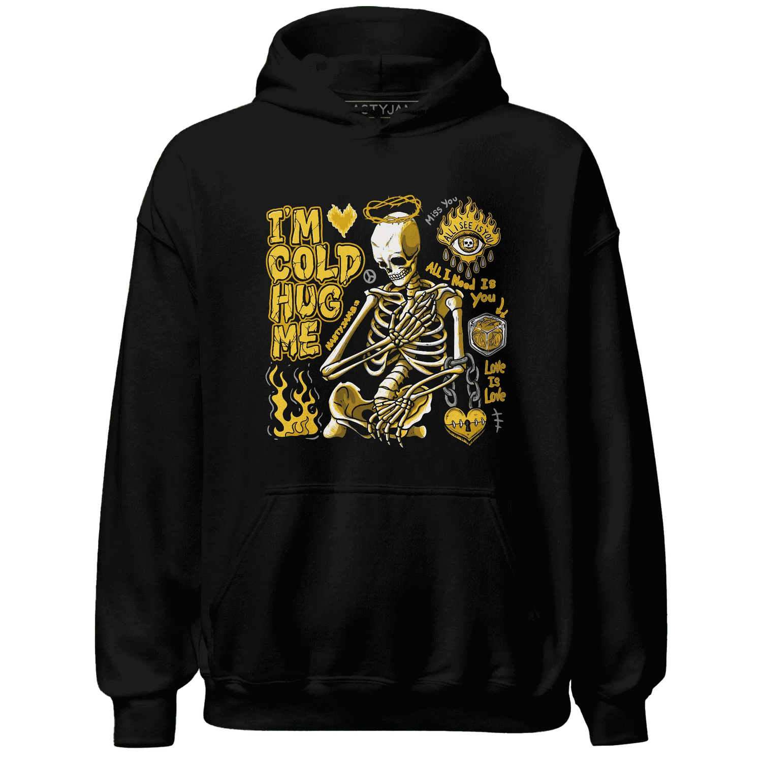 Yellow-Ochre-6s-NastyJamz-Hoodie-Match-Im-Cold-Hug-Me