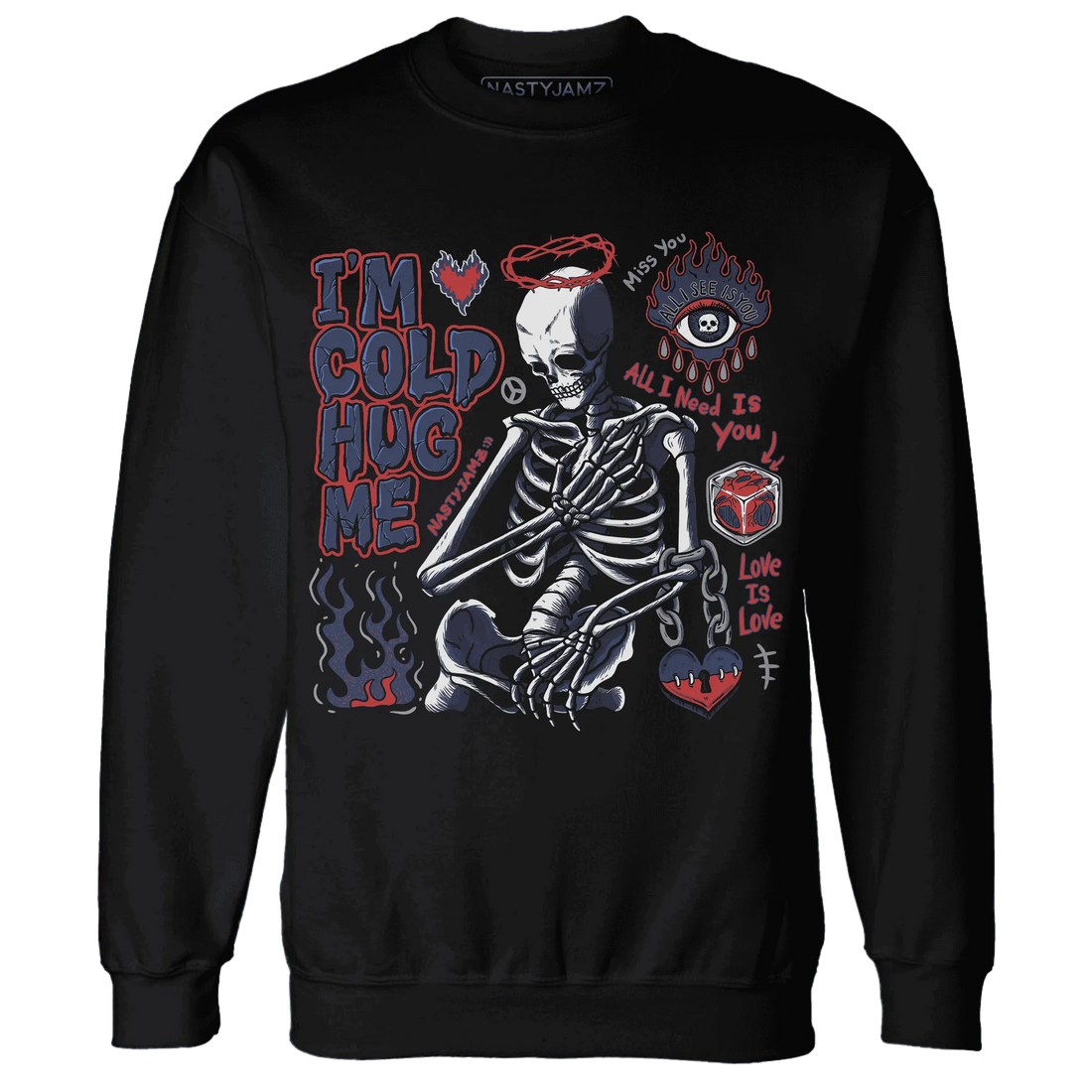 VaporMax-Air-Plus-Midnight-Navy-Gold-Black-NastyJamz-Sweatshirt-Match-Im-Cold-Hug-Me