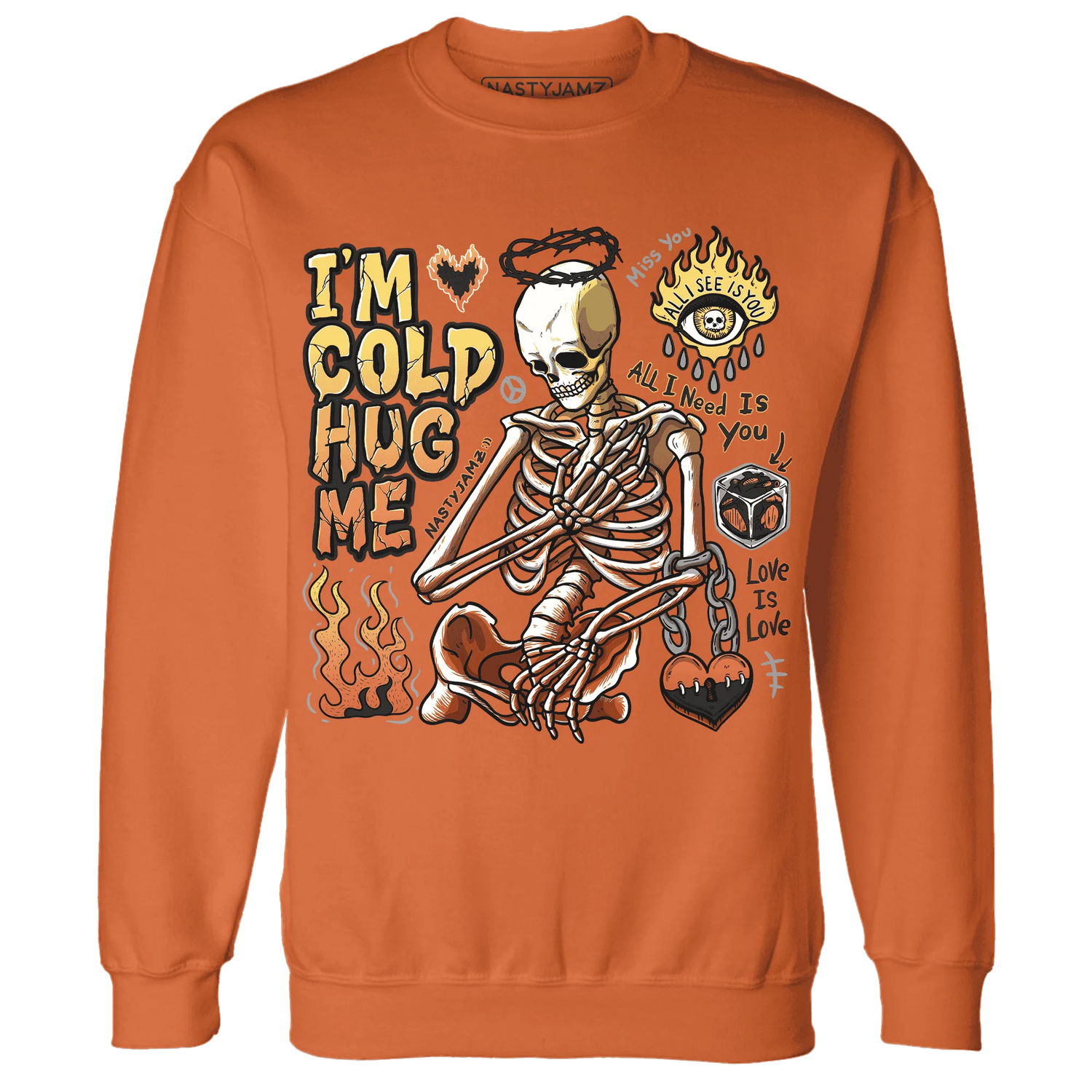 VaporMax-Crimson-Total-Orange-Plus-NastyJamz-Sweatshirt-Match-Im-Cold-Hug-Me