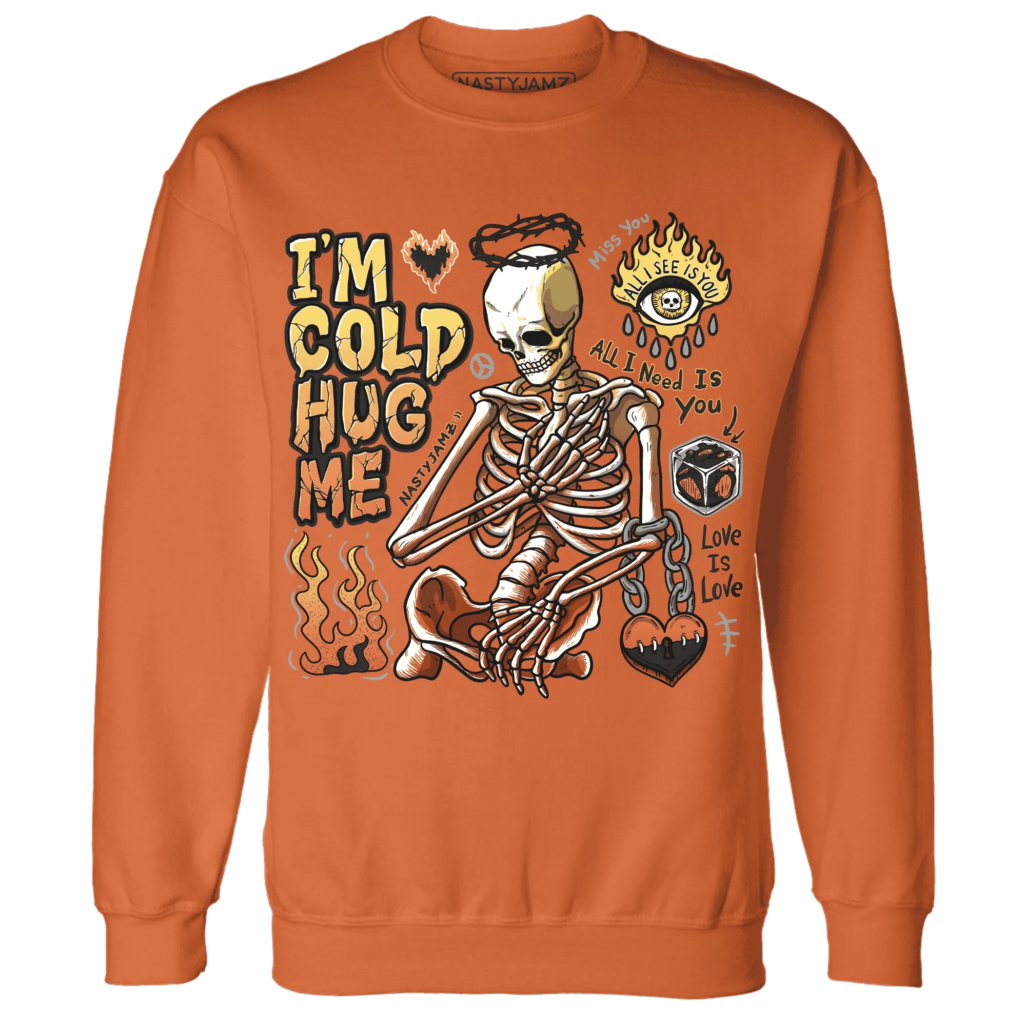 VaporMax-Crimson-Total-Orange-Plus-NastyJamz-Sweatshirt-Match-Im-Cold-Hug-Me