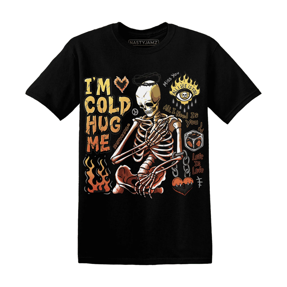 VaporMax-Crimson-Total-Orange-Plus-NastyJamz-T-Shirt-Match-Im-Cold-Hug-Me