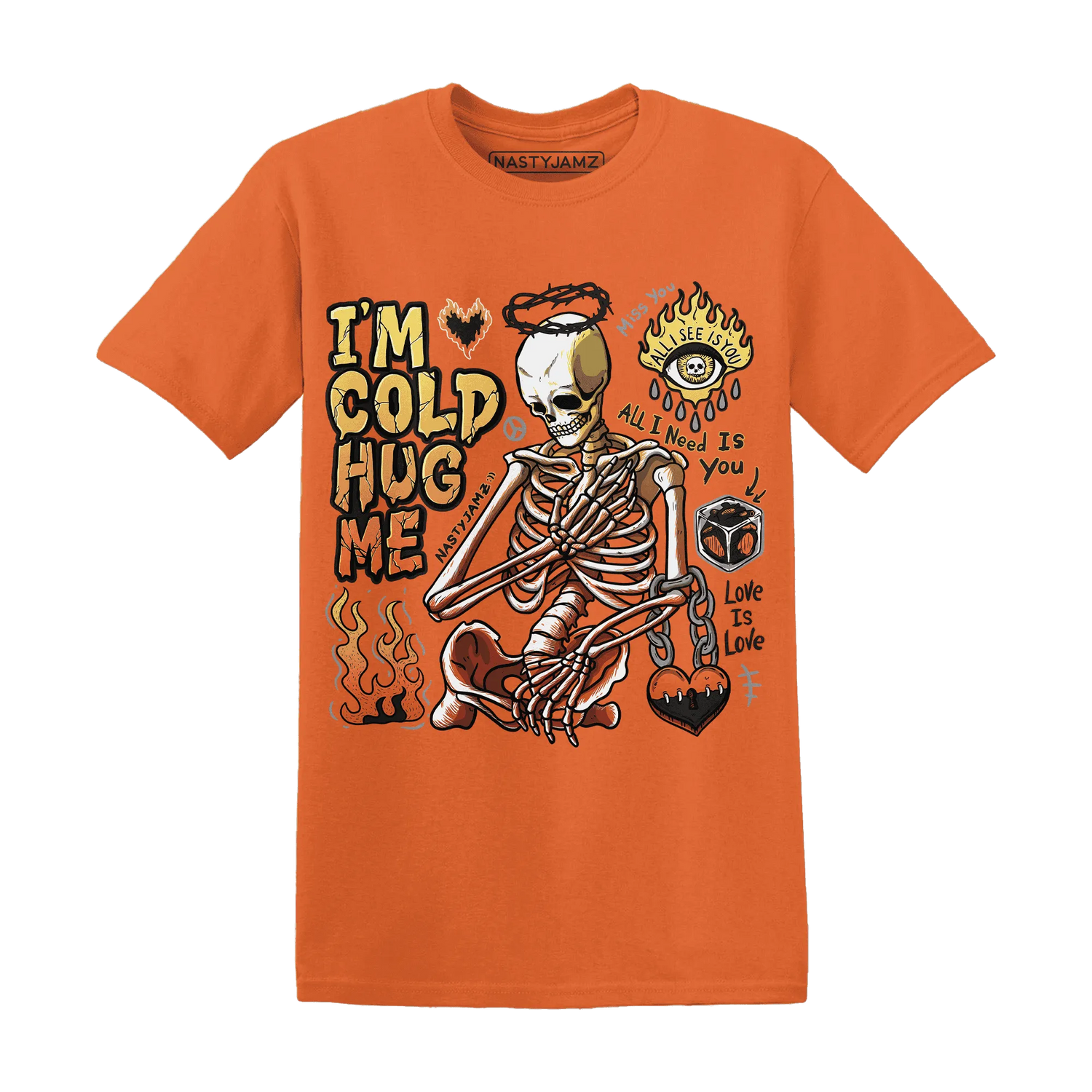 VaporMax-Crimson-Total-Orange-Plus-T-Shirt-Match-Im-Cold-Hug-Me