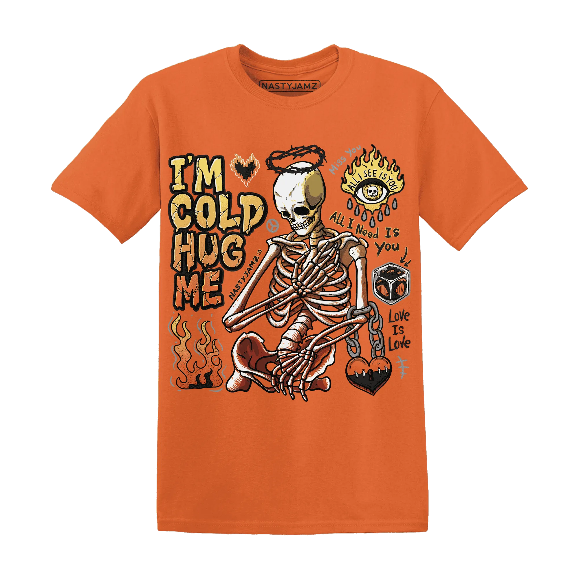 VaporMax-Crimson-Total-Orange-Plus-NastyJamz-T-Shirt-Match-Im-Cold-Hug-Me