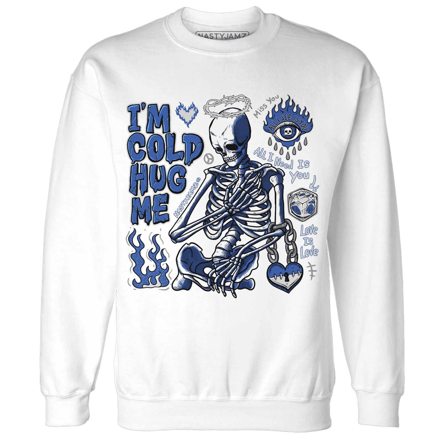 VaporMax-Game-Royal-Blue-NastyJamz-Sweatshirt-Match-Im-Cold-Hug-Me