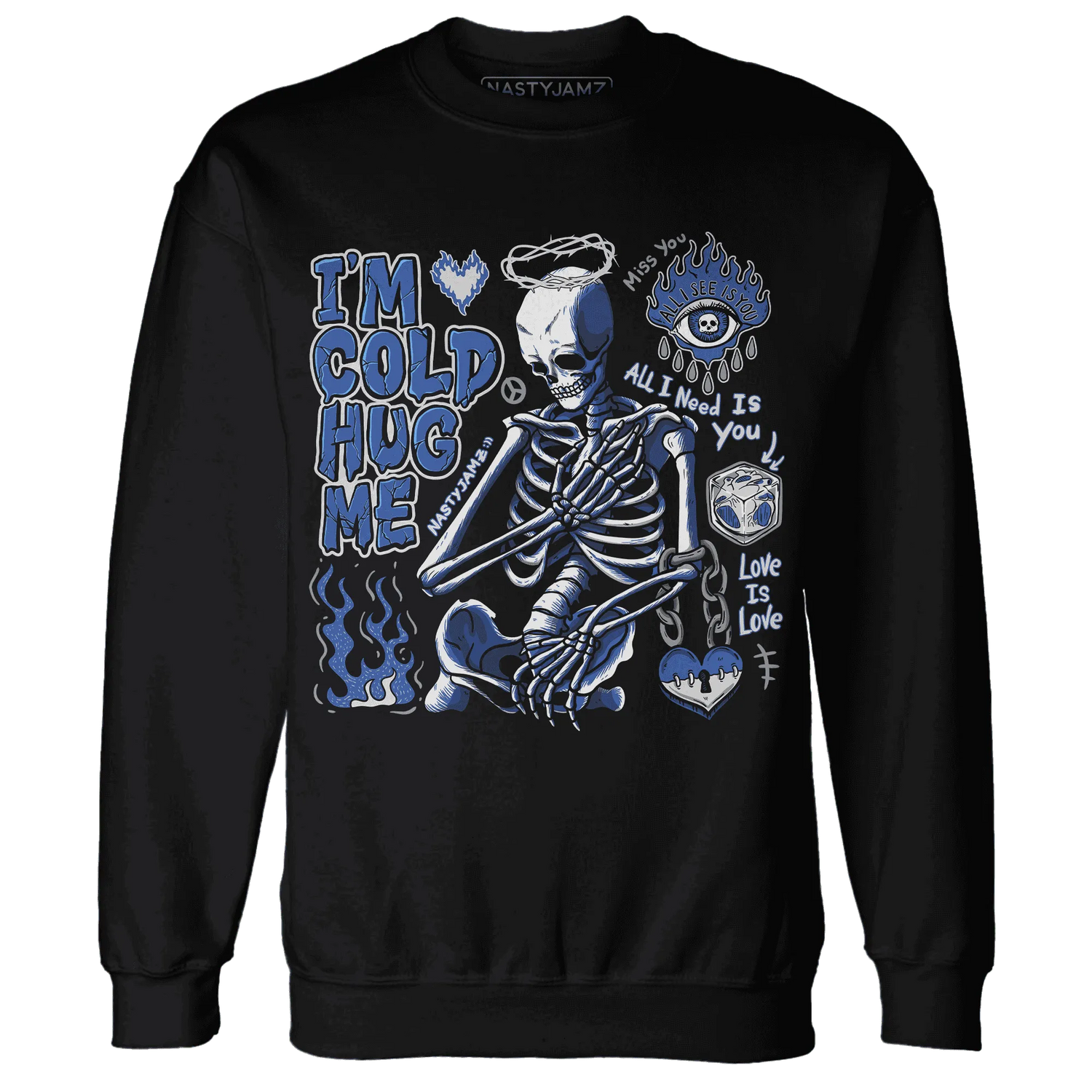 VaporMax-Game-Royal-Blue-NastyJamz-Sweatshirt-Match-Im-Cold-Hug-Me