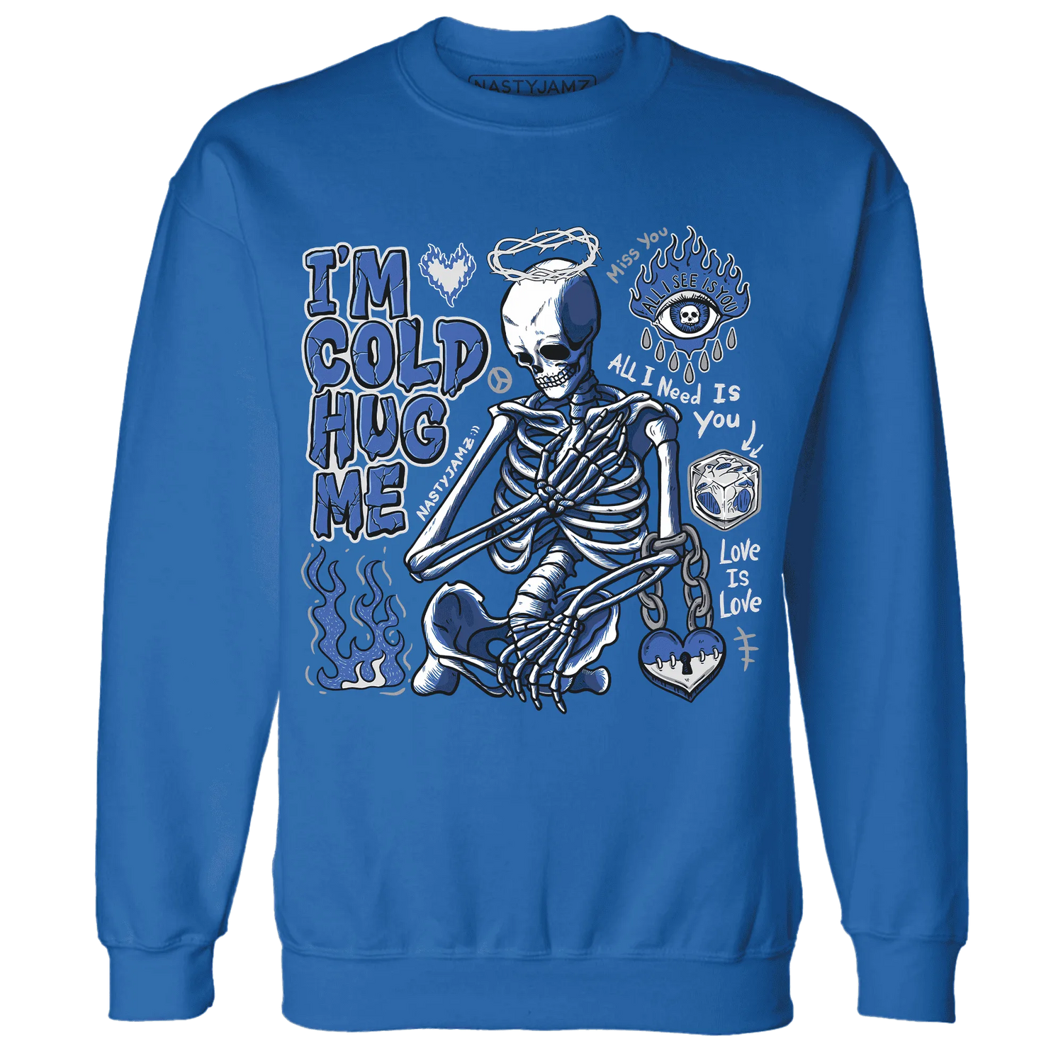 VaporMax-Game-Royal-Blue-NastyJamz-Sweatshirt-Match-Im-Cold-Hug-Me