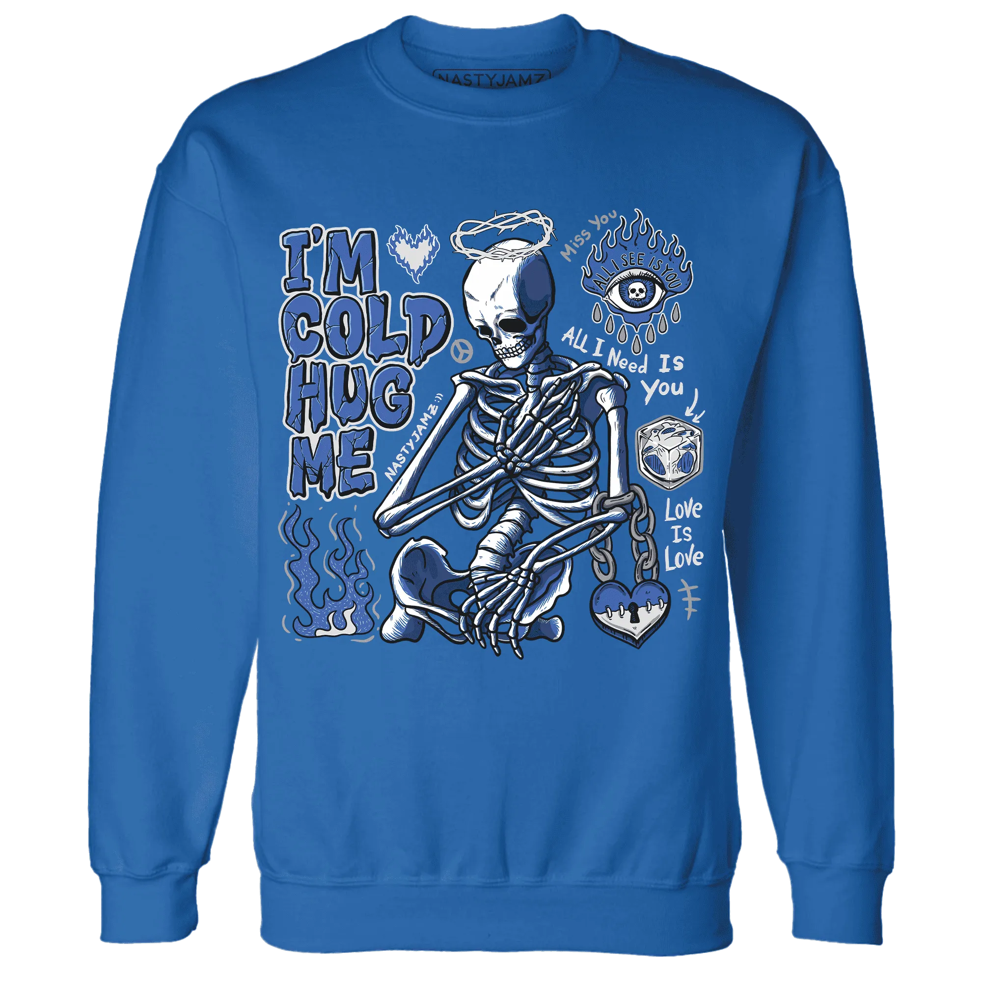 VaporMax-Game-Royal-Blue-NastyJamz-Sweatshirt-Match-Im-Cold-Hug-Me