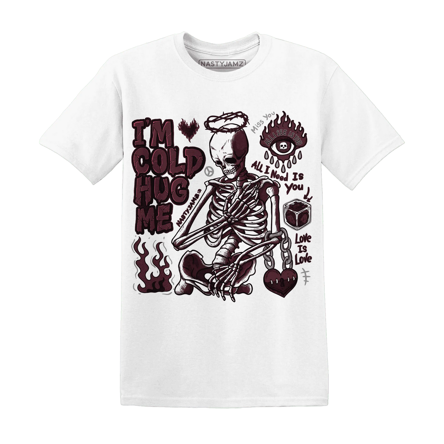 VaporMax-Night-Burgundy-NastyJamz-T-Shirt-Match-Im-Cold-Hug-Me