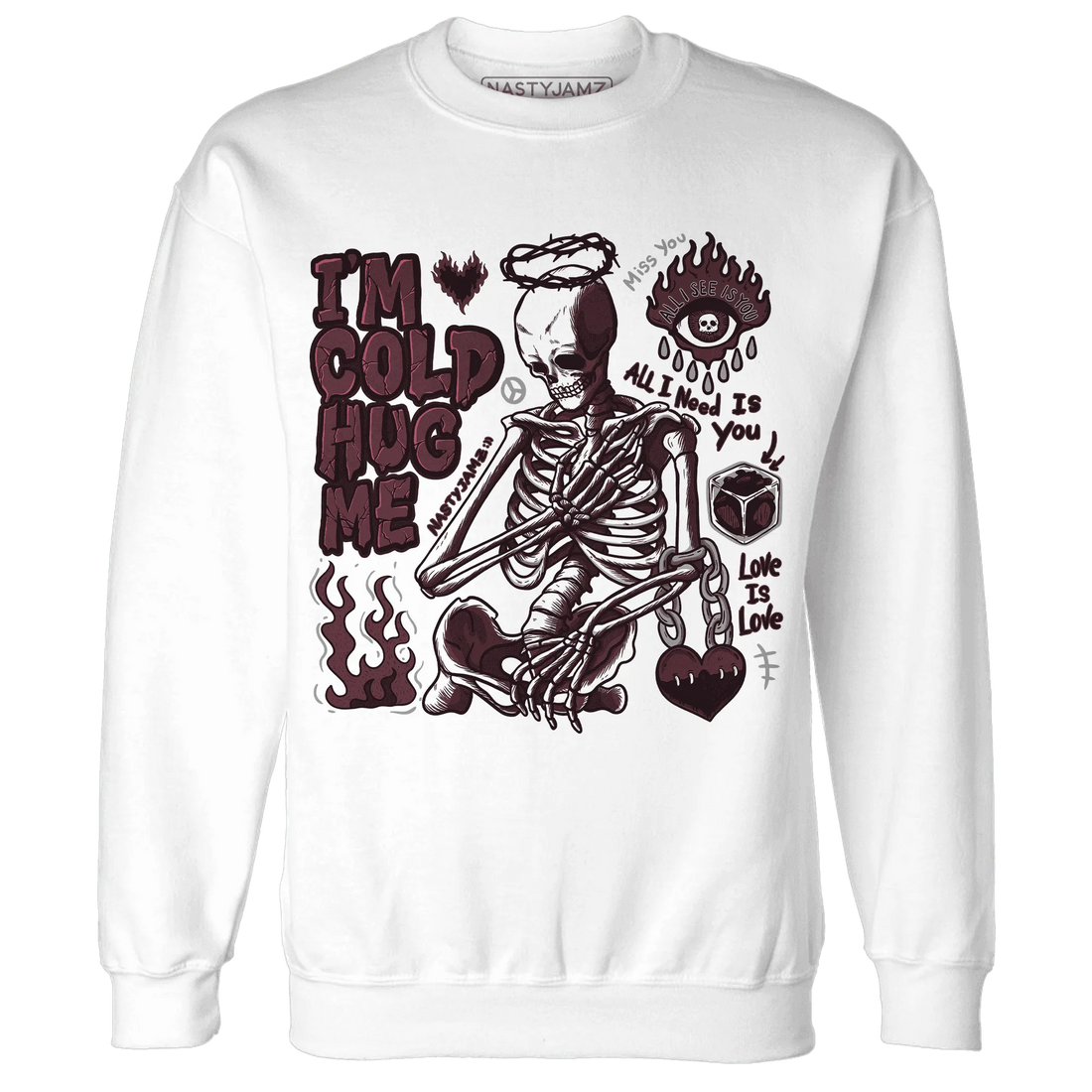 VaporMax-Night-Burgundy-NastyJamz-Sweatshirt-Match-Im-Cold-Hug-Me