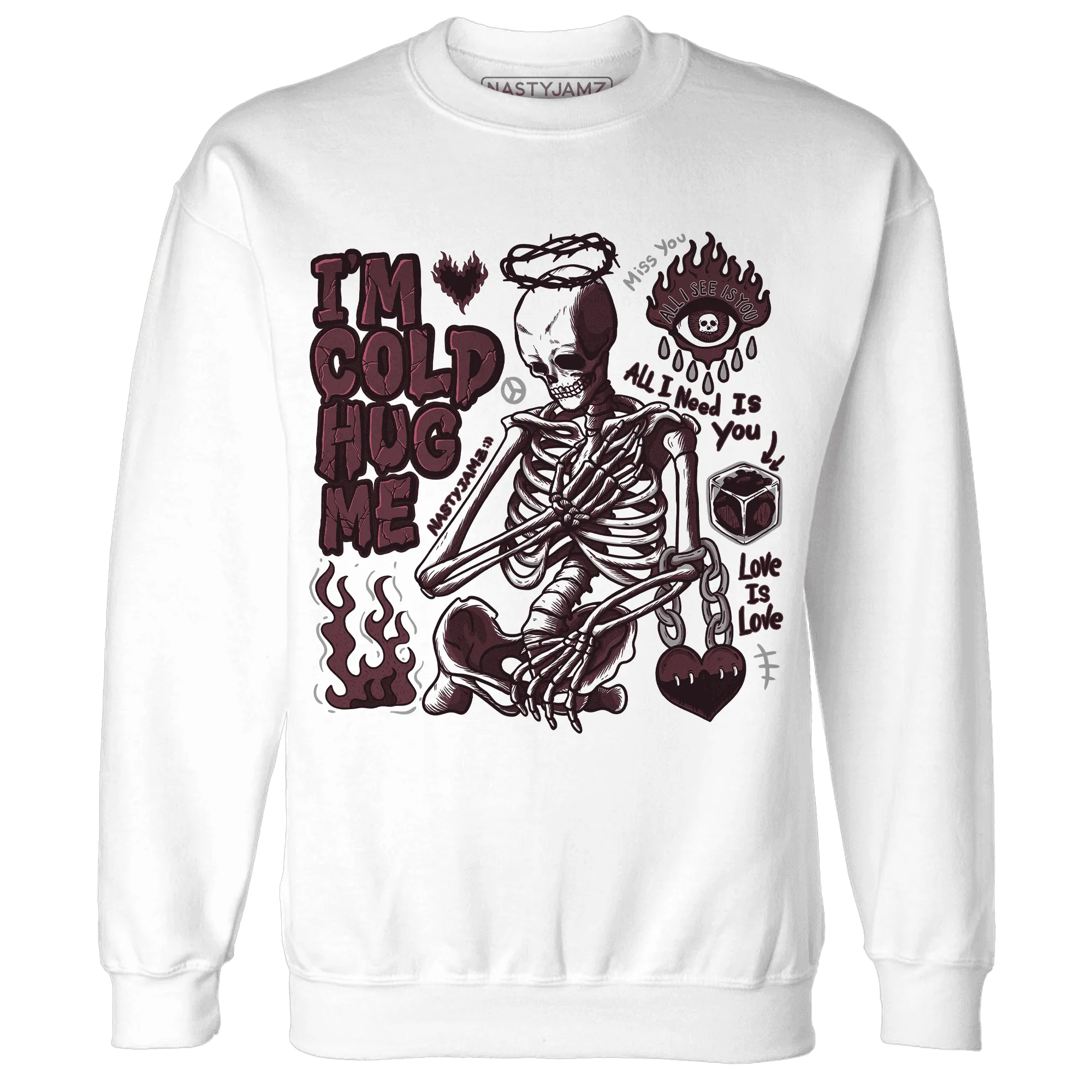 VaporMax-Night-Burgundy-NastyJamz-Sweatshirt-Match-Im-Cold-Hug-Me