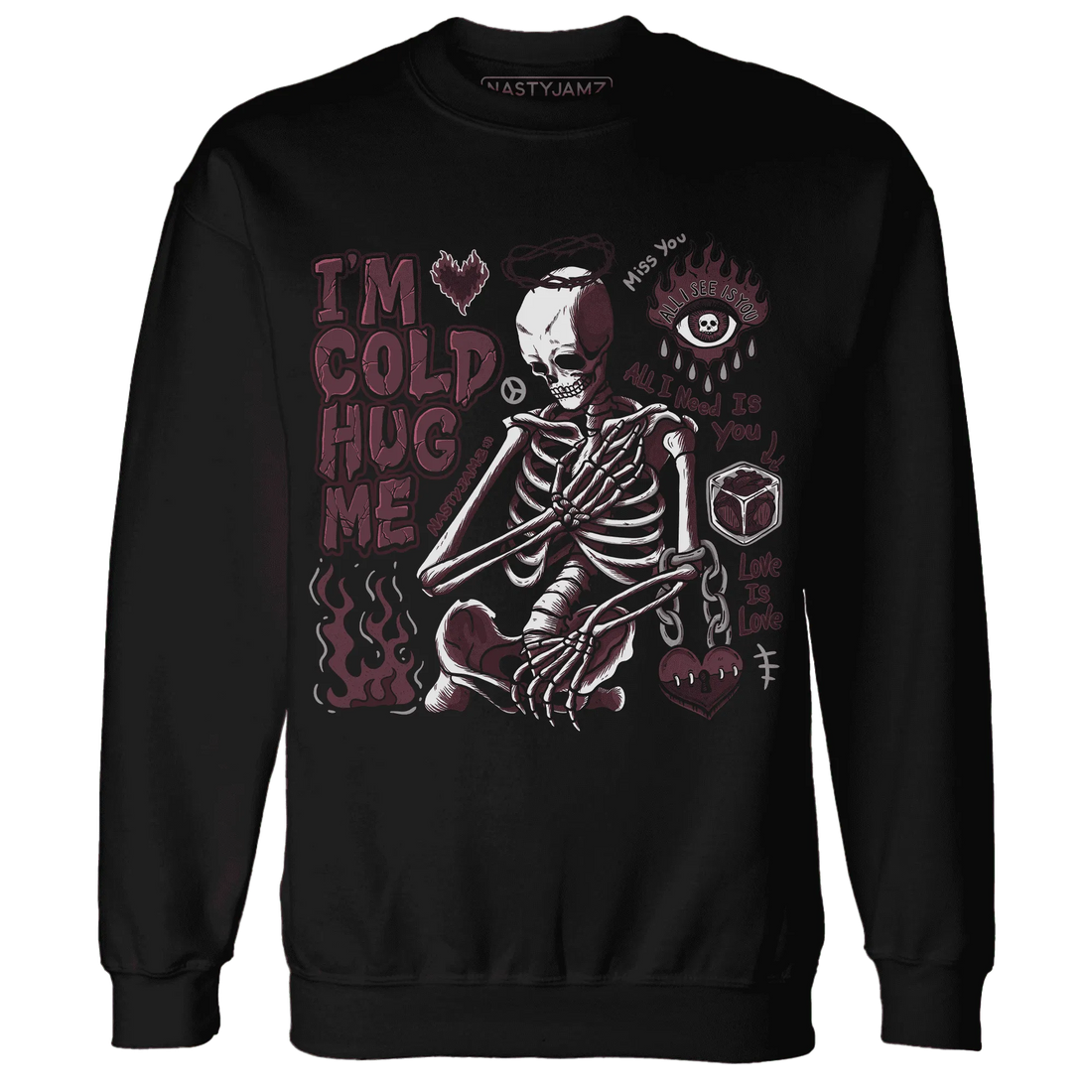 VaporMax-Night-Burgundy-NastyJamz-Sweatshirt-Match-Im-Cold-Hug-Me