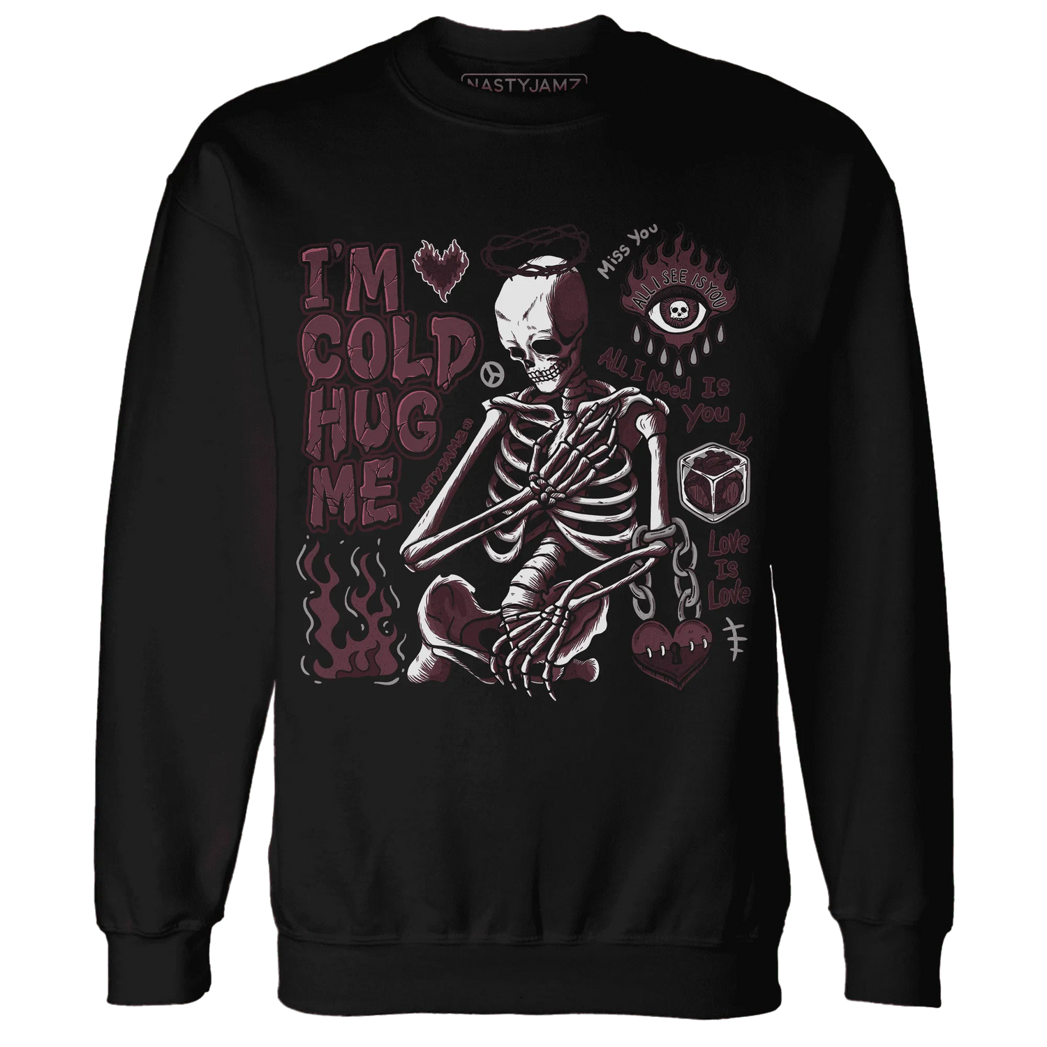 VaporMax-Night-Burgundy-NastyJamz-Sweatshirt-Match-Im-Cold-Hug-Me