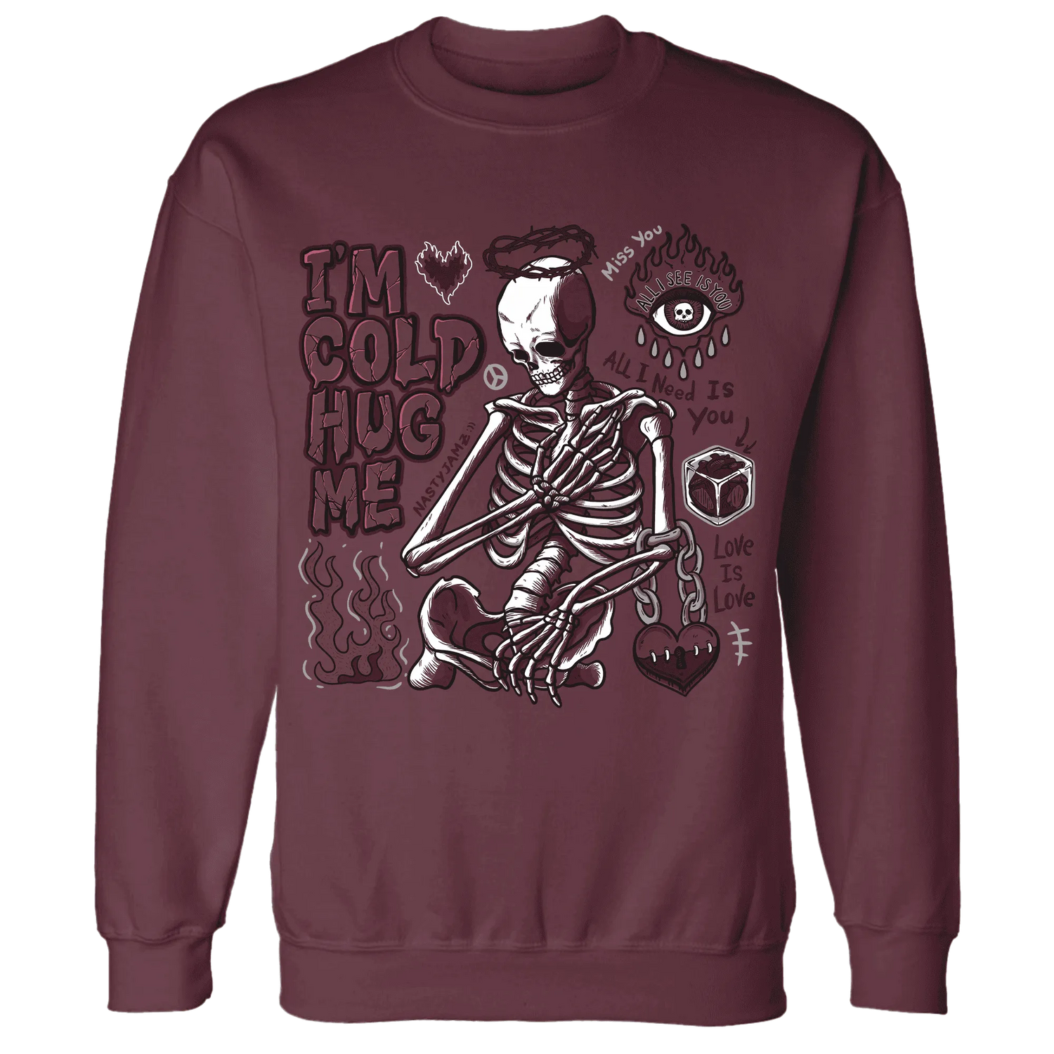 VaporMax-Night-Burgundy-NastyJamz-Sweatshirt-Match-Im-Cold-Hug-Me