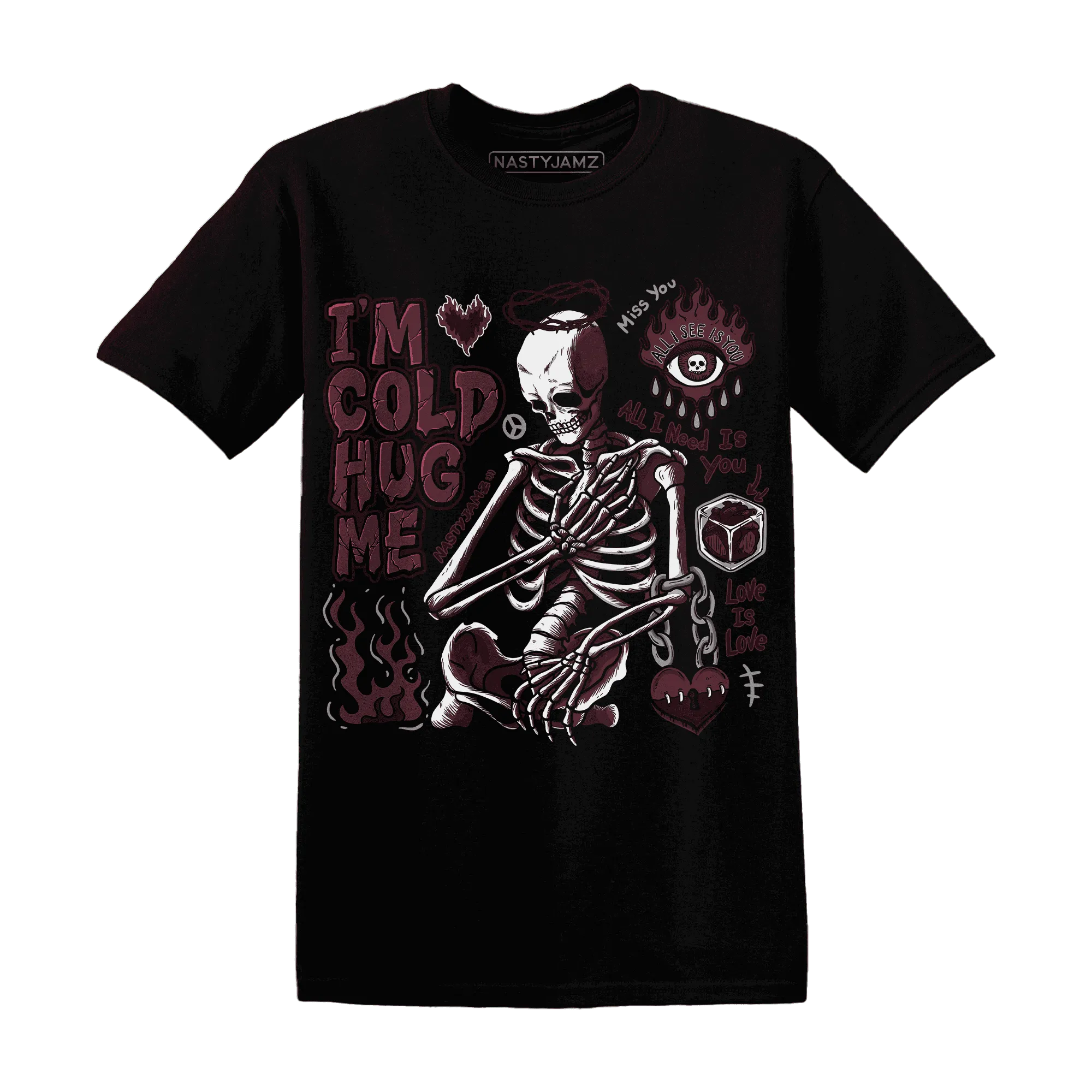 VaporMax-Night-Burgundy-NastyJamz-T-Shirt-Match-Im-Cold-Hug-Me