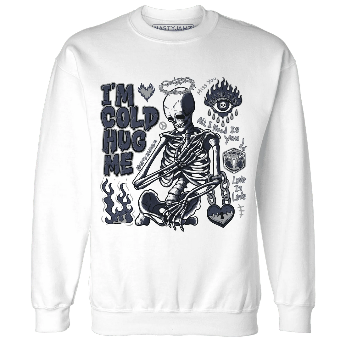 VaporMax-Plus-Midnight-Navy-White-Metallic-Silver-Sweatshirt-Match-Im-Cold-Hug-Me