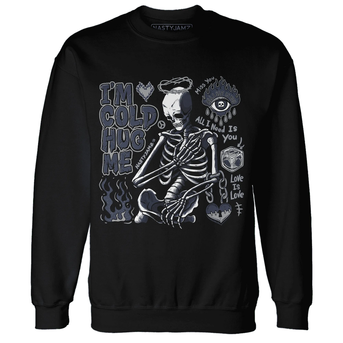 VaporMax-Plus-Midnight-Navy-White-Metallic-Silver-Sweatshirt-Match-Im-Cold-Hug-Me