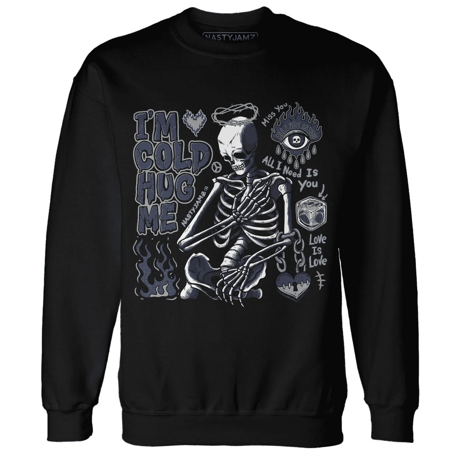 VaporMax-Plus-Midnight-Navy-White-Metallic-Silver-Sweatshirt-Match-Im-Cold-Hug-Me