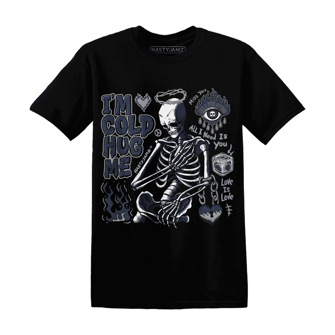 VaporMax-Plus-Midnight-Navy-White-Metallic-Silver-T-Shirt-Match-Im-Cold-Hug-Me