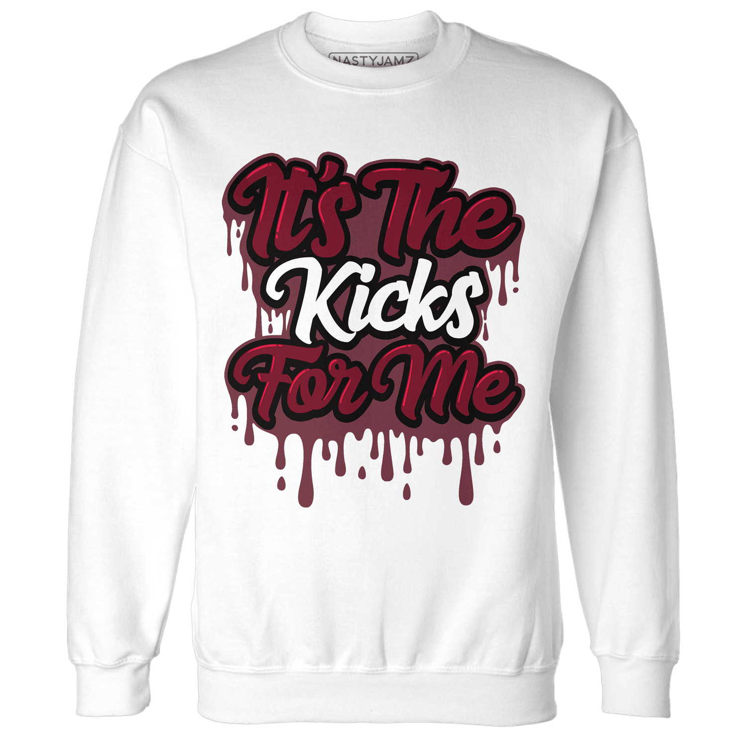 High White Team Red 1s Sweatshirt Match Its The Kicks - NastyJamz